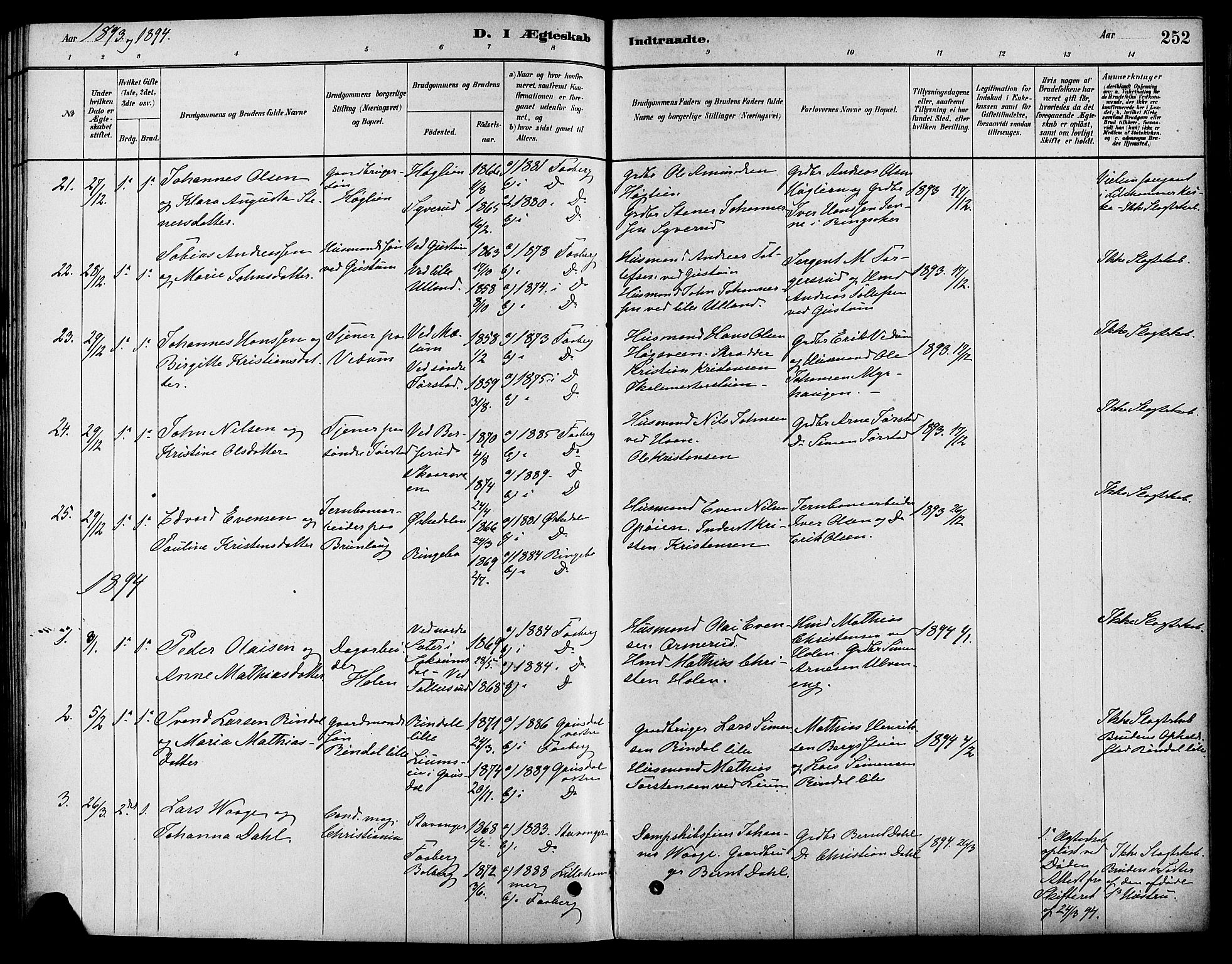 Fåberg prestekontor, AV/SAH-PREST-086/H/Ha/Haa/L0008: Parish register (official) no. 8, 1879-1898, p. 252