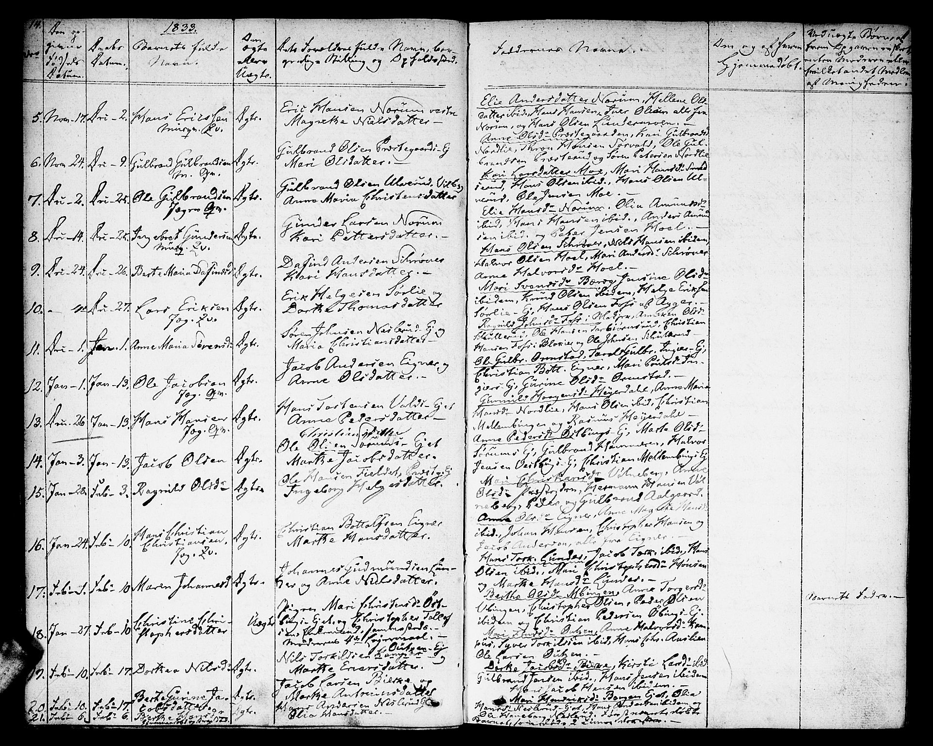 Sørum prestekontor Kirkebøker, SAO/A-10303/F/Fa/L0004: Parish register (official) no. I 4, 1829-1845, p. 14