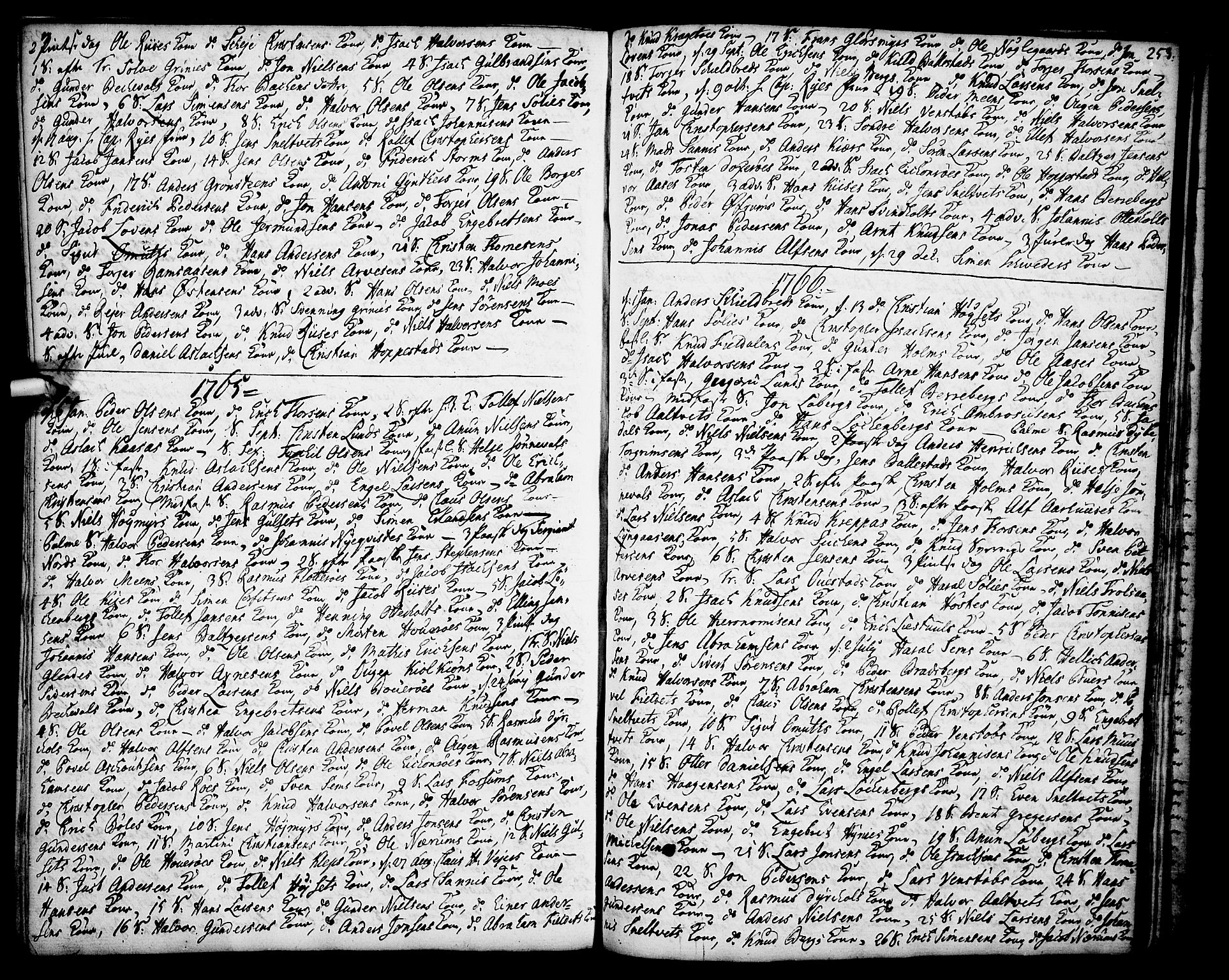 Gjerpen kirkebøker, AV/SAKO-A-265/F/Fa/L0002: Parish register (official) no. I 2, 1747-1795, p. 253