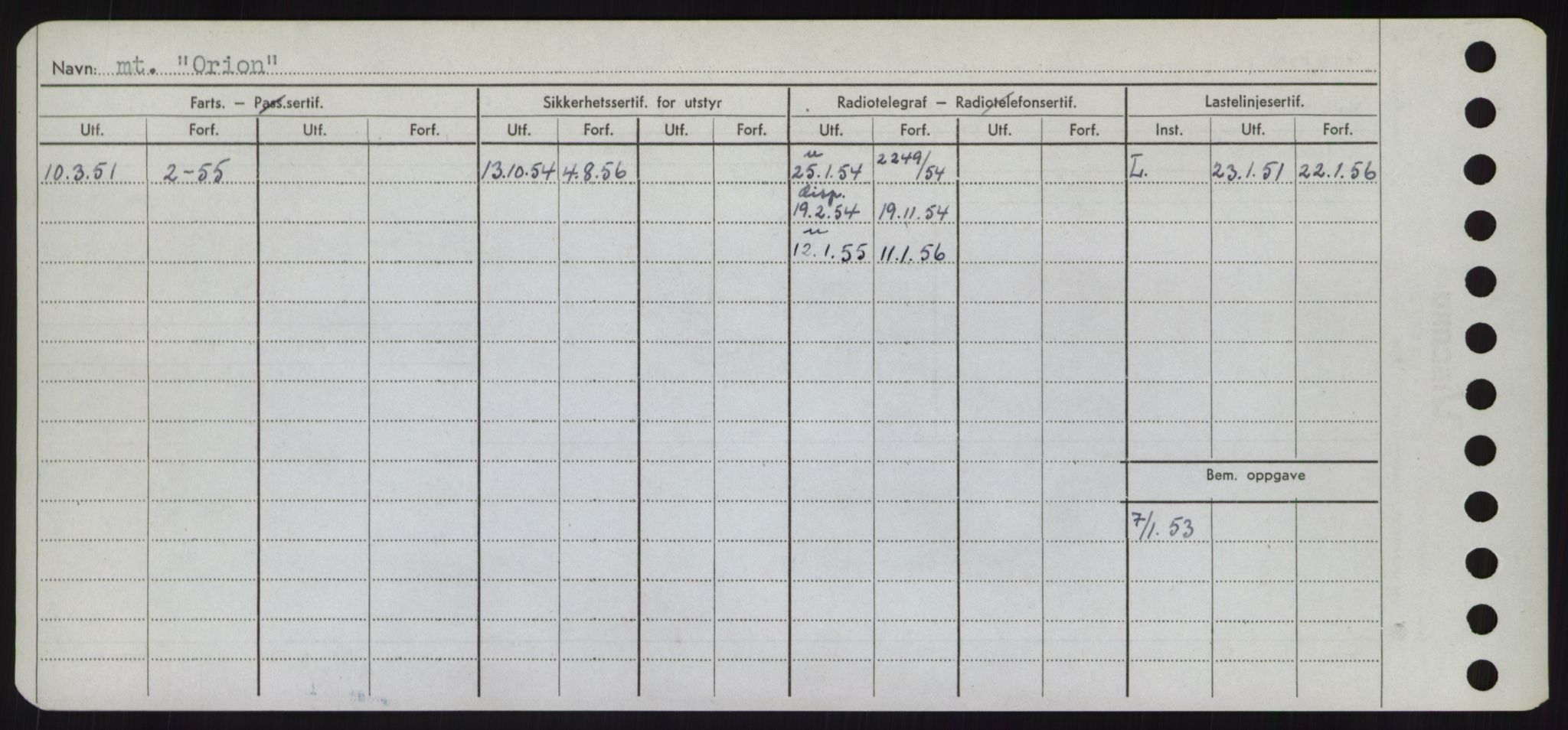 Sjøfartsdirektoratet med forløpere, Skipsmålingen, RA/S-1627/H/Hd/L0028: Fartøy, O, p. 332