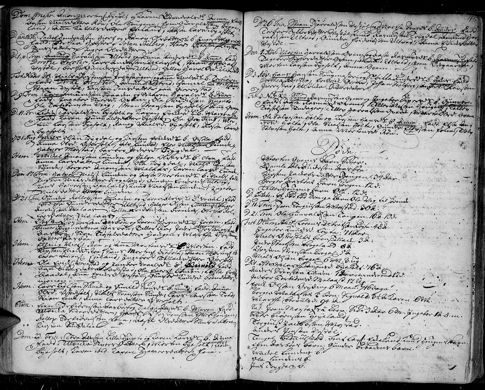 Gjerstad sokneprestkontor, SAK/1111-0014/F/Fa/Faa/L0002: Parish register (official) no. A 2, 1717-1779, p. 45