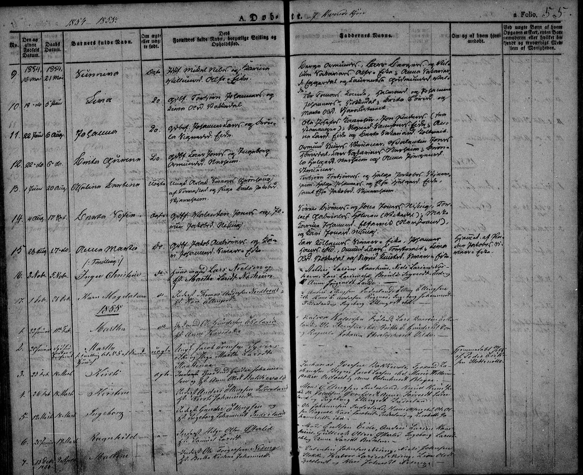 Skjold sokneprestkontor, AV/SAST-A-101847/H/Ha/Haa/L0005: Parish register (official) no. A 5, 1830-1856, p. 55