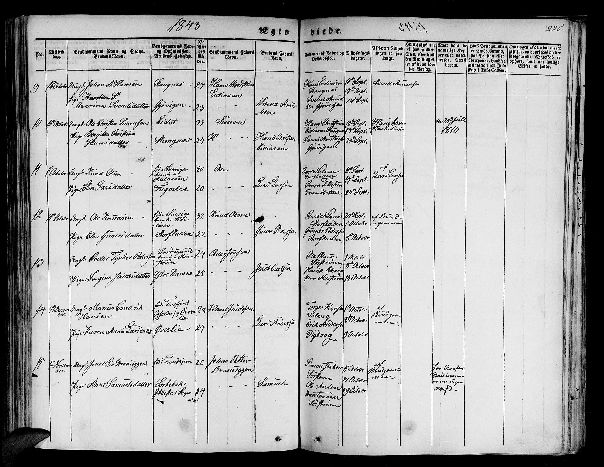 Tranøy sokneprestkontor, SATØ/S-1313/I/Ia/Iaa/L0005kirke: Parish register (official) no. 5, 1829-1844, p. 225