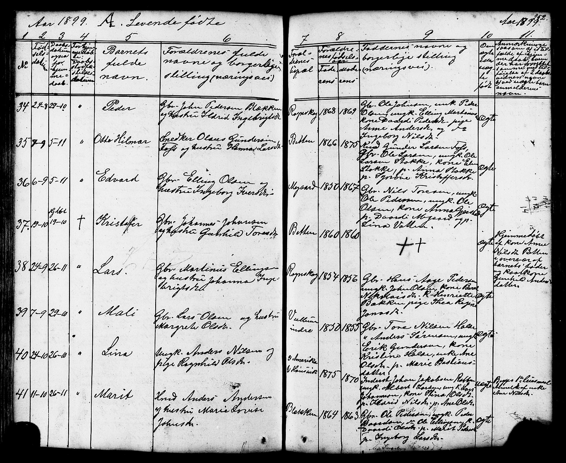 Ministerialprotokoller, klokkerbøker og fødselsregistre - Møre og Romsdal, AV/SAT-A-1454/576/L0890: Parish register (copy) no. 576C01, 1837-1908, p. 252