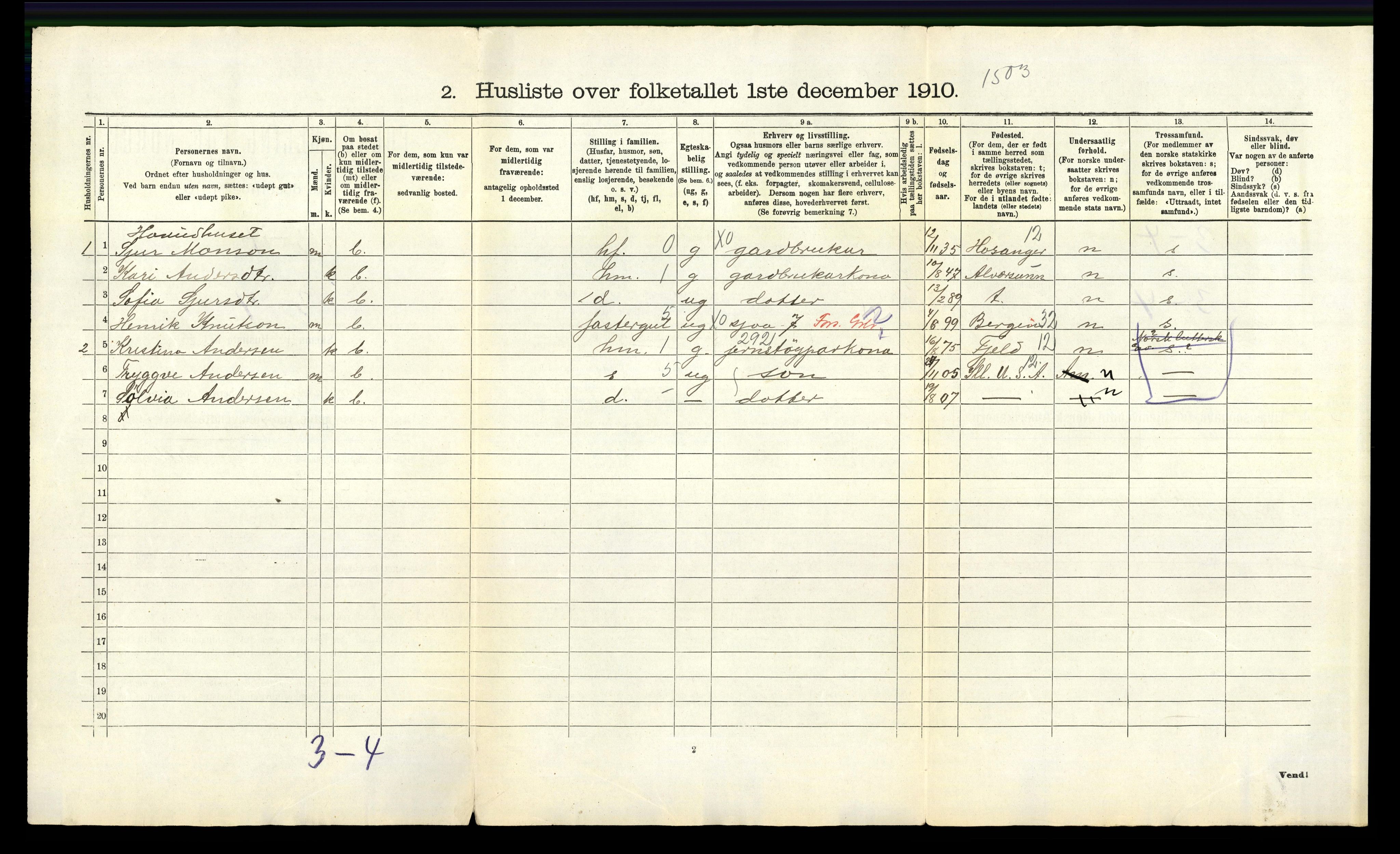 RA, 1910 census for Manger, 1910, p. 60