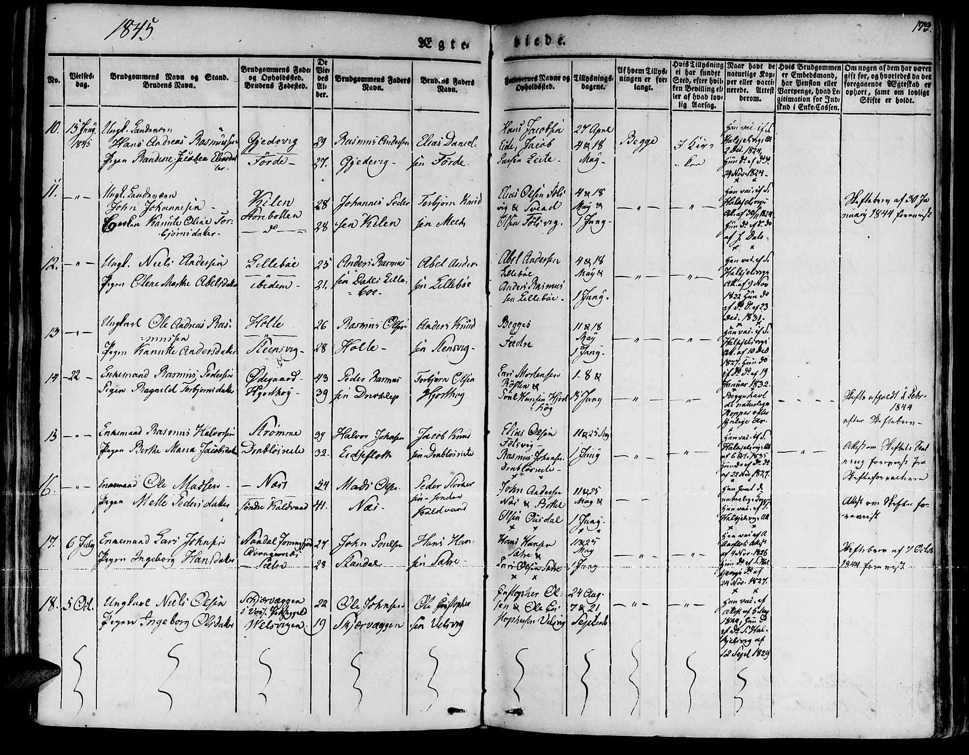 Ministerialprotokoller, klokkerbøker og fødselsregistre - Møre og Romsdal, AV/SAT-A-1454/511/L0139: Parish register (official) no. 511A06, 1831-1850, p. 173