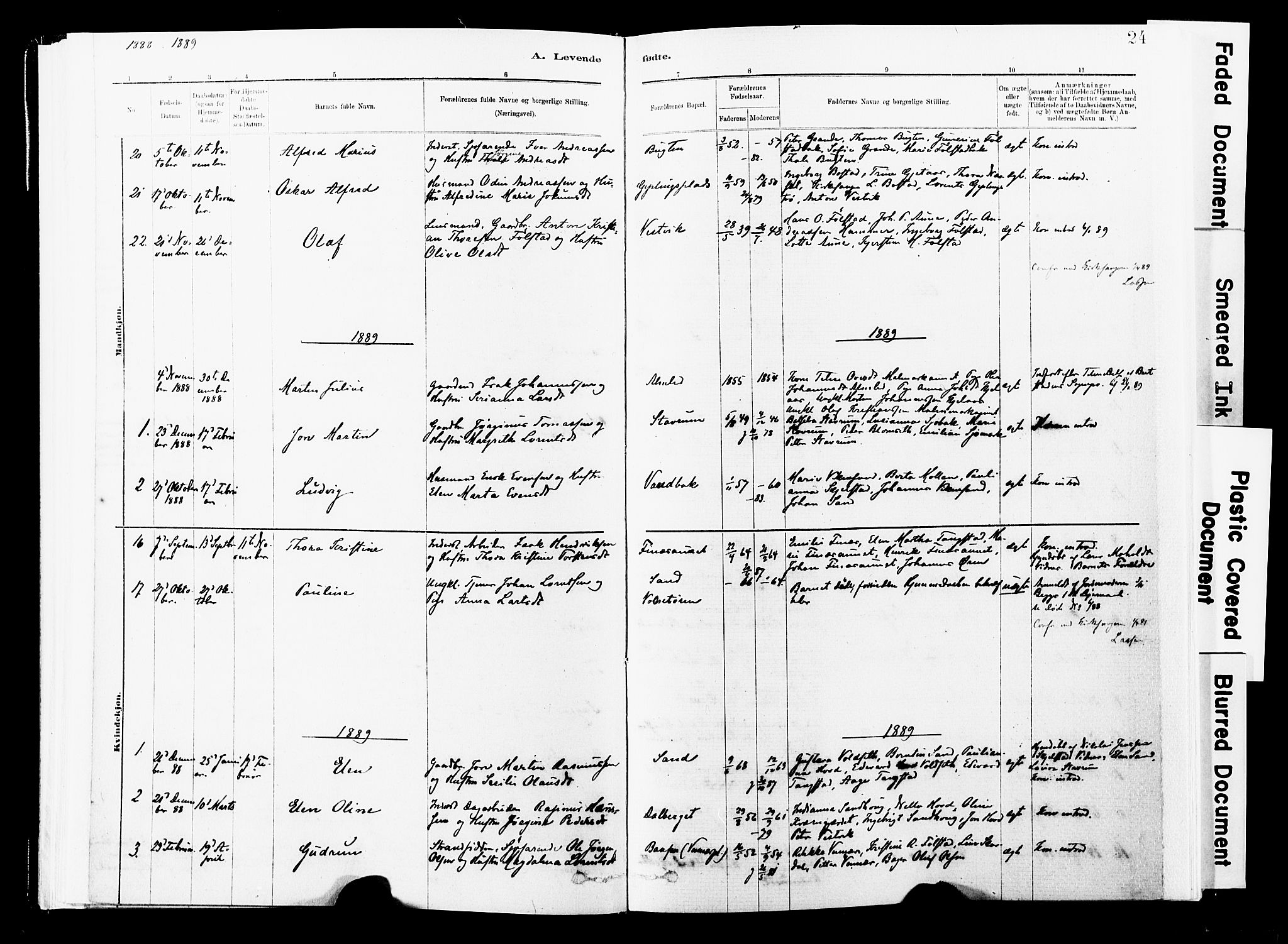 Ministerialprotokoller, klokkerbøker og fødselsregistre - Nord-Trøndelag, SAT/A-1458/744/L0420: Parish register (official) no. 744A04, 1882-1904, p. 24