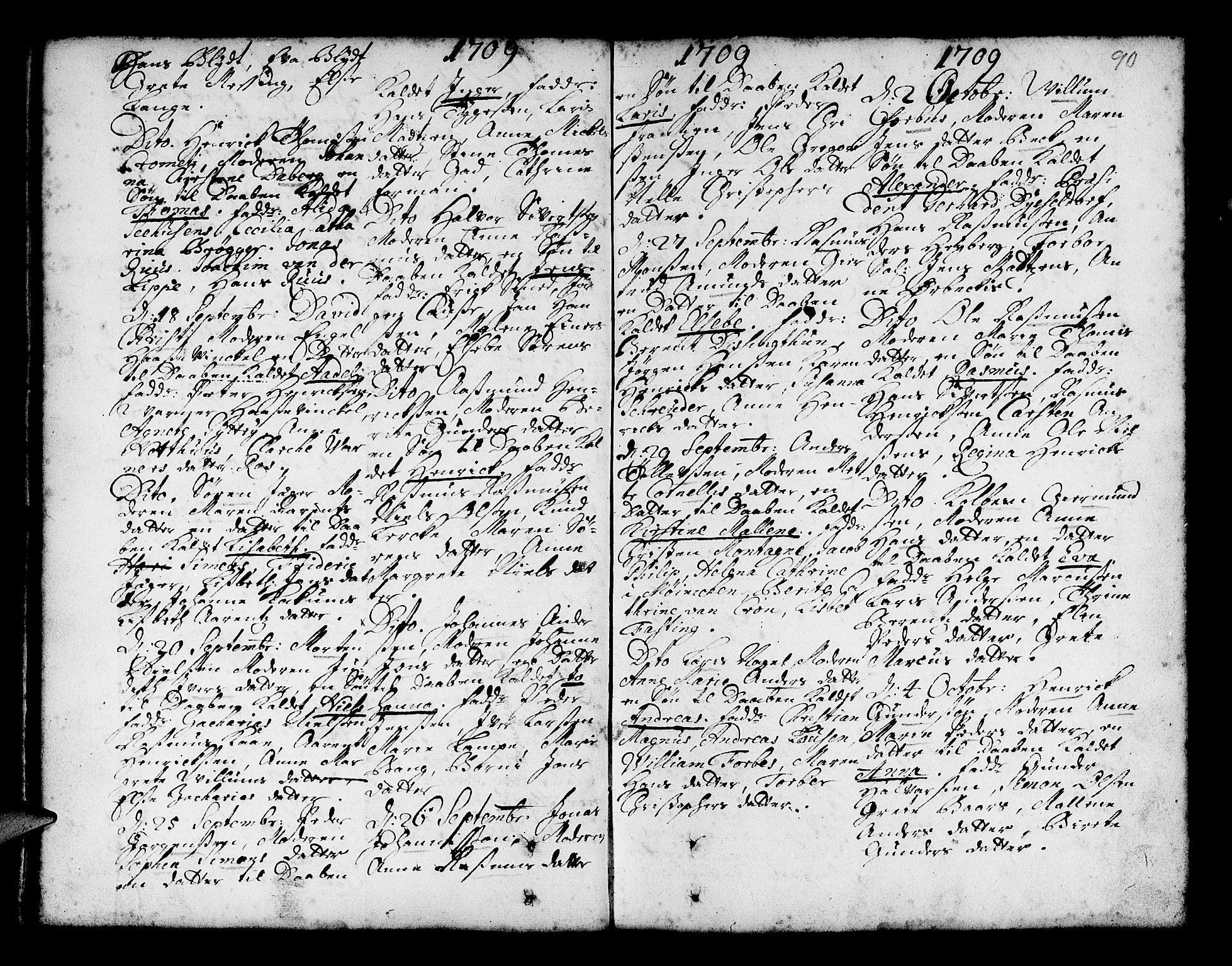 Nykirken Sokneprestembete, SAB/A-77101/H/Haa/L0002: Parish register (official) no. A 2, 1700-1723, p. 90