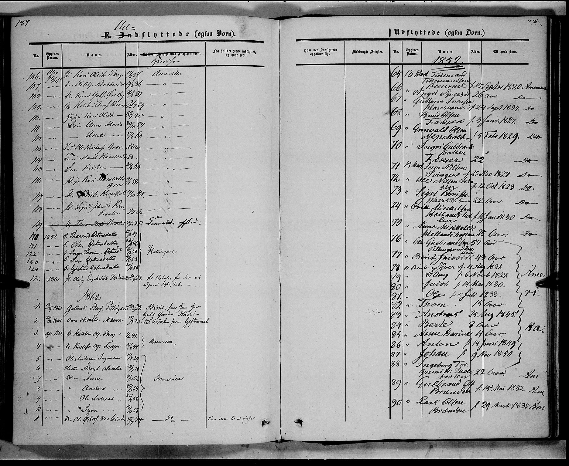 Sør-Aurdal prestekontor, SAH/PREST-128/H/Ha/Haa/L0007: Parish register (official) no. 7, 1849-1876, p. 187