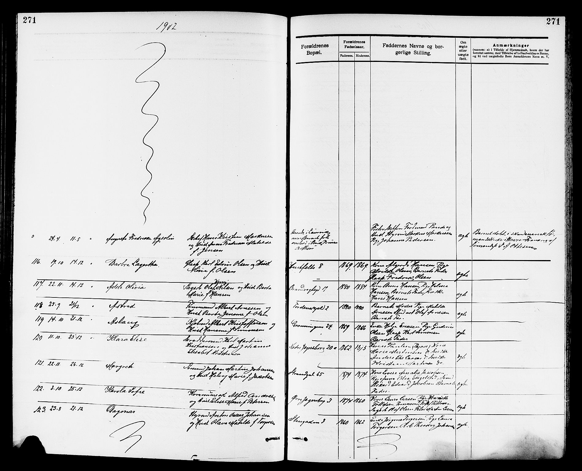 Larvik kirkebøker, AV/SAKO-A-352/G/Ga/L0005: Parish register (copy) no. I 5, 1888-1909, p. 271