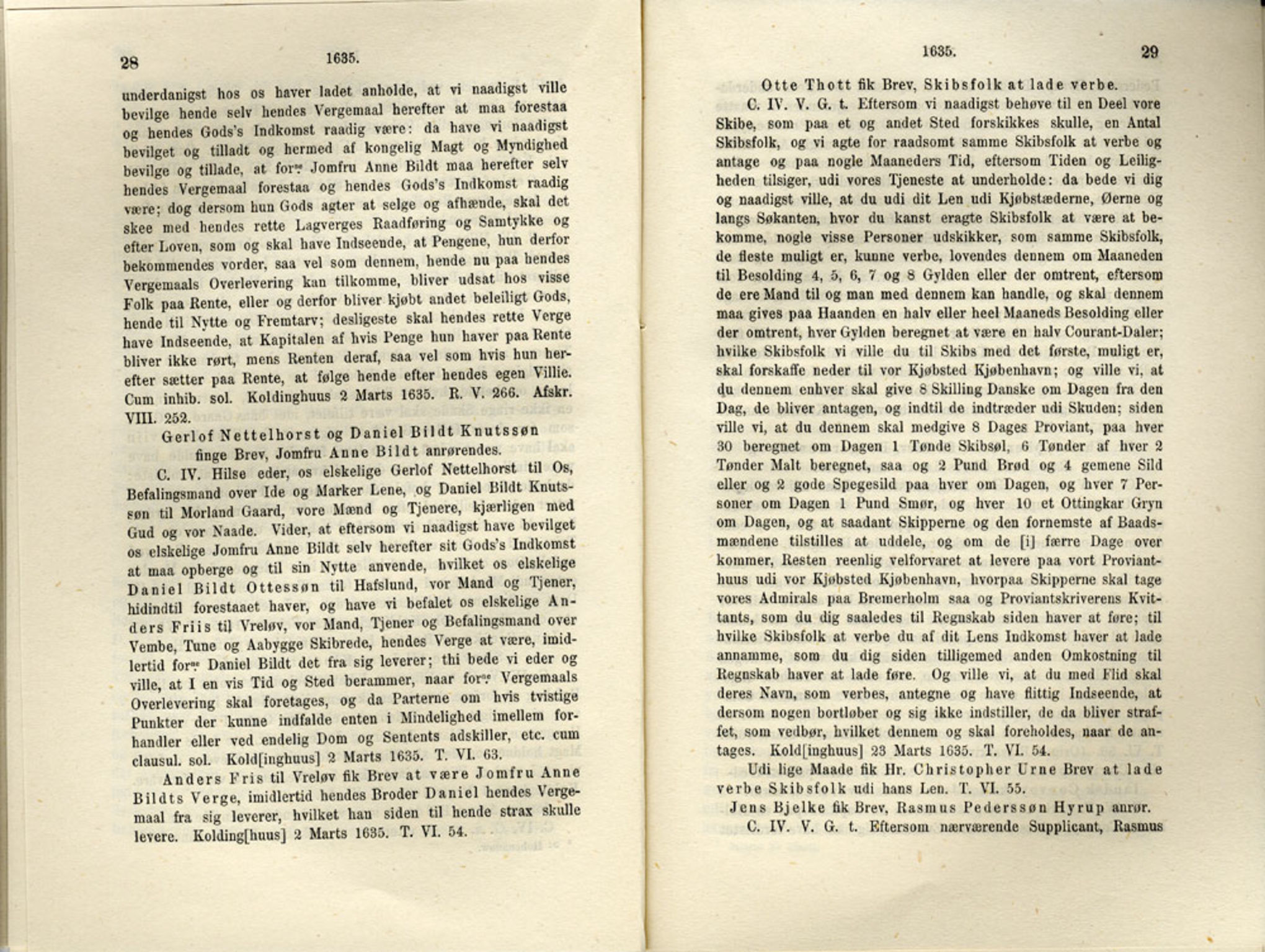 Publikasjoner utgitt av Det Norske Historiske Kildeskriftfond, PUBL/-/-/-: Norske Rigs-Registranter, bind 7, 1635-1640, p. 28-29
