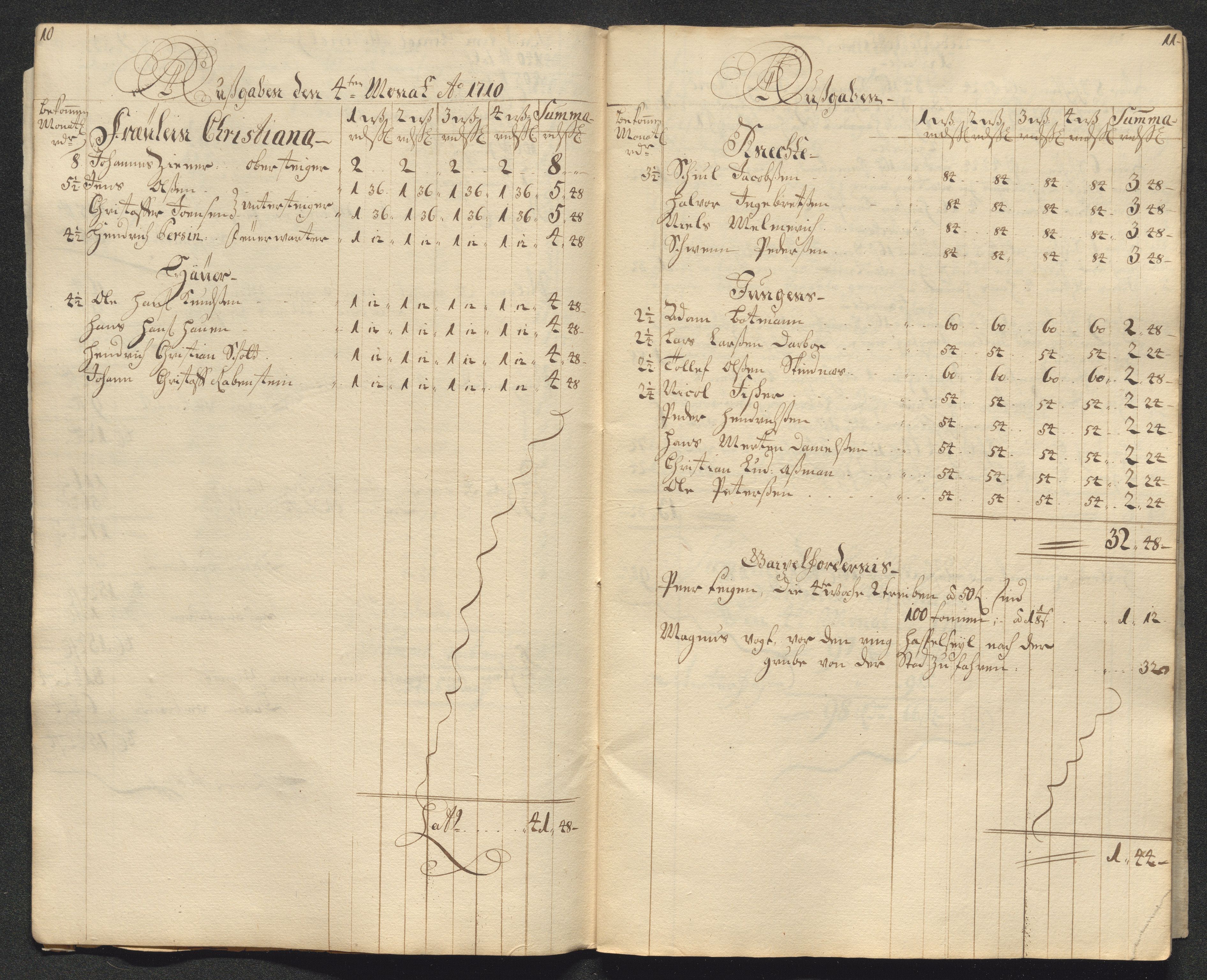 Kongsberg Sølvverk 1623-1816, AV/SAKO-EA-3135/001/D/Dc/Dcd/L0099: Utgiftsregnskap for gruver m.m., 1710, p. 149