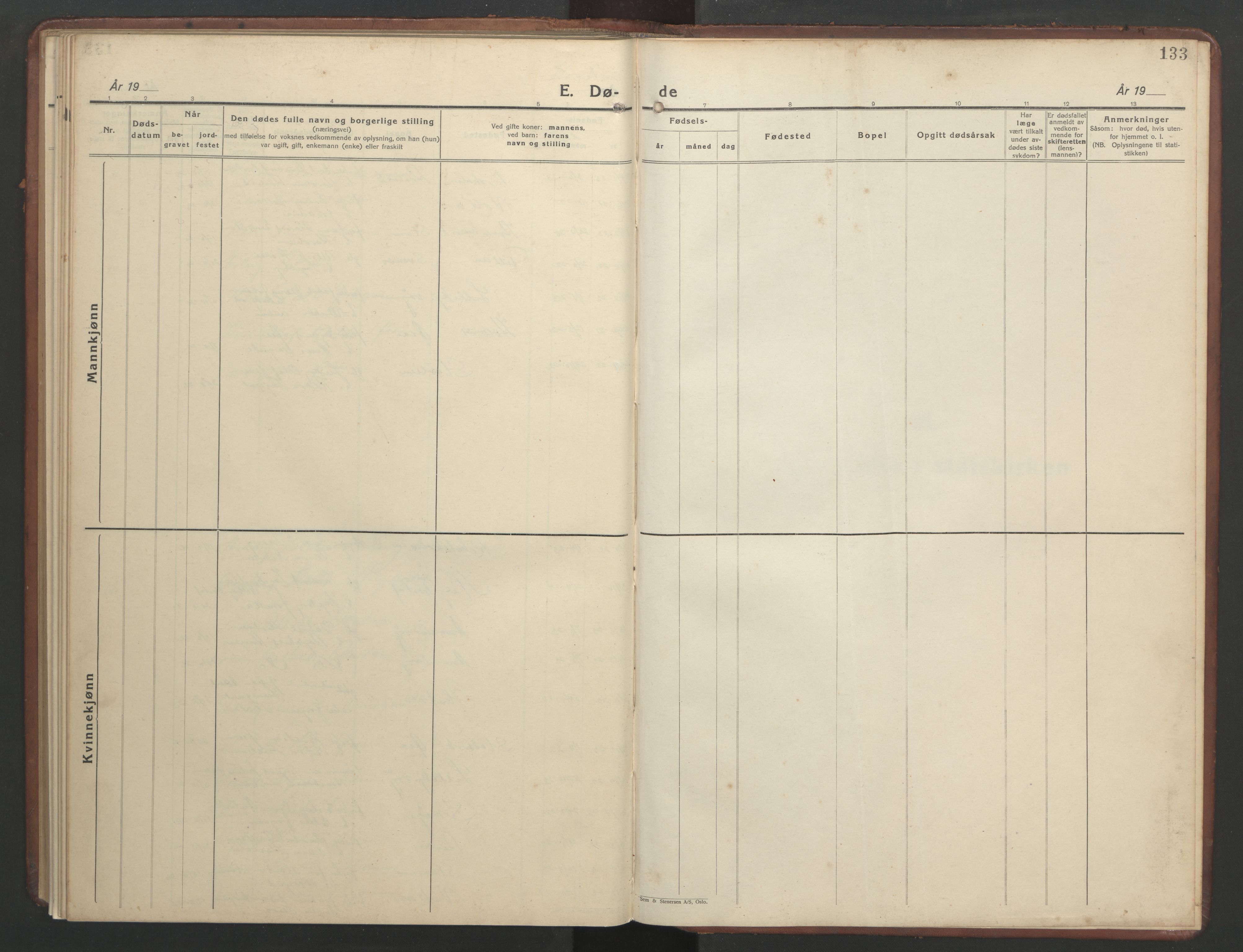 Ministerialprotokoller, klokkerbøker og fødselsregistre - Sør-Trøndelag, SAT/A-1456/634/L0544: Parish register (copy) no. 634C06, 1927-1948, p. 133