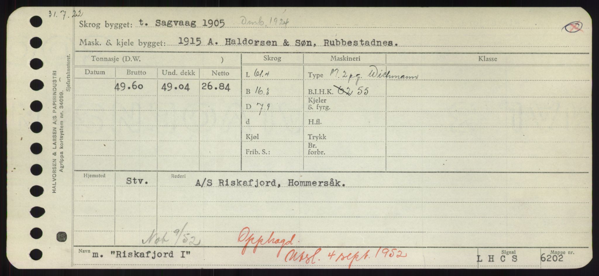 Sjøfartsdirektoratet med forløpere, Skipsmålingen, AV/RA-S-1627/H/Hd/L0030: Fartøy, Q-Riv, p. 635