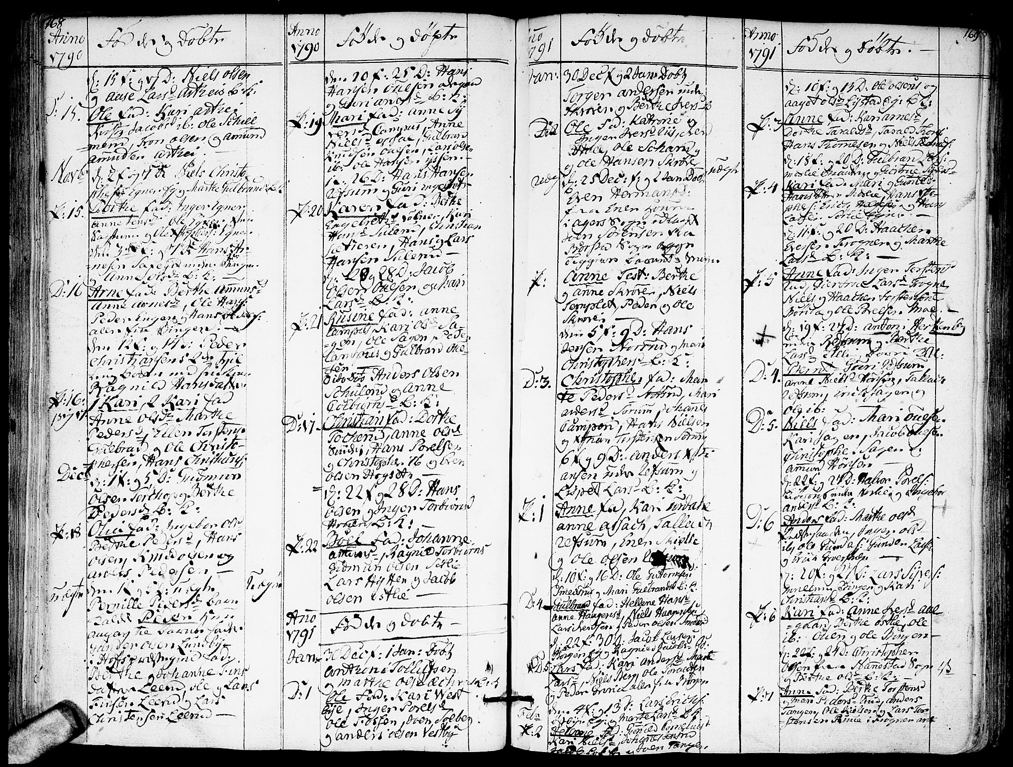 Sørum prestekontor Kirkebøker, SAO/A-10303/F/Fa/L0002: Parish register (official) no. I 2, 1759-1814, p. 168-169