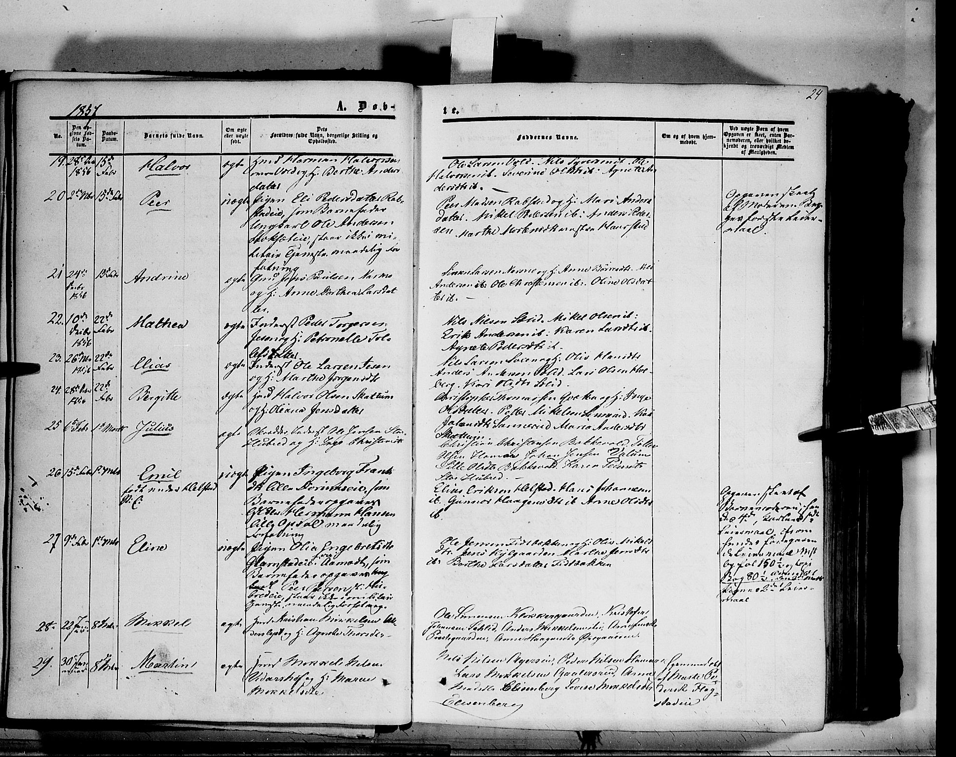 Vang prestekontor, Hedmark, SAH/PREST-008/H/Ha/Haa/L0012: Parish register (official) no. 12, 1855-1870, p. 24