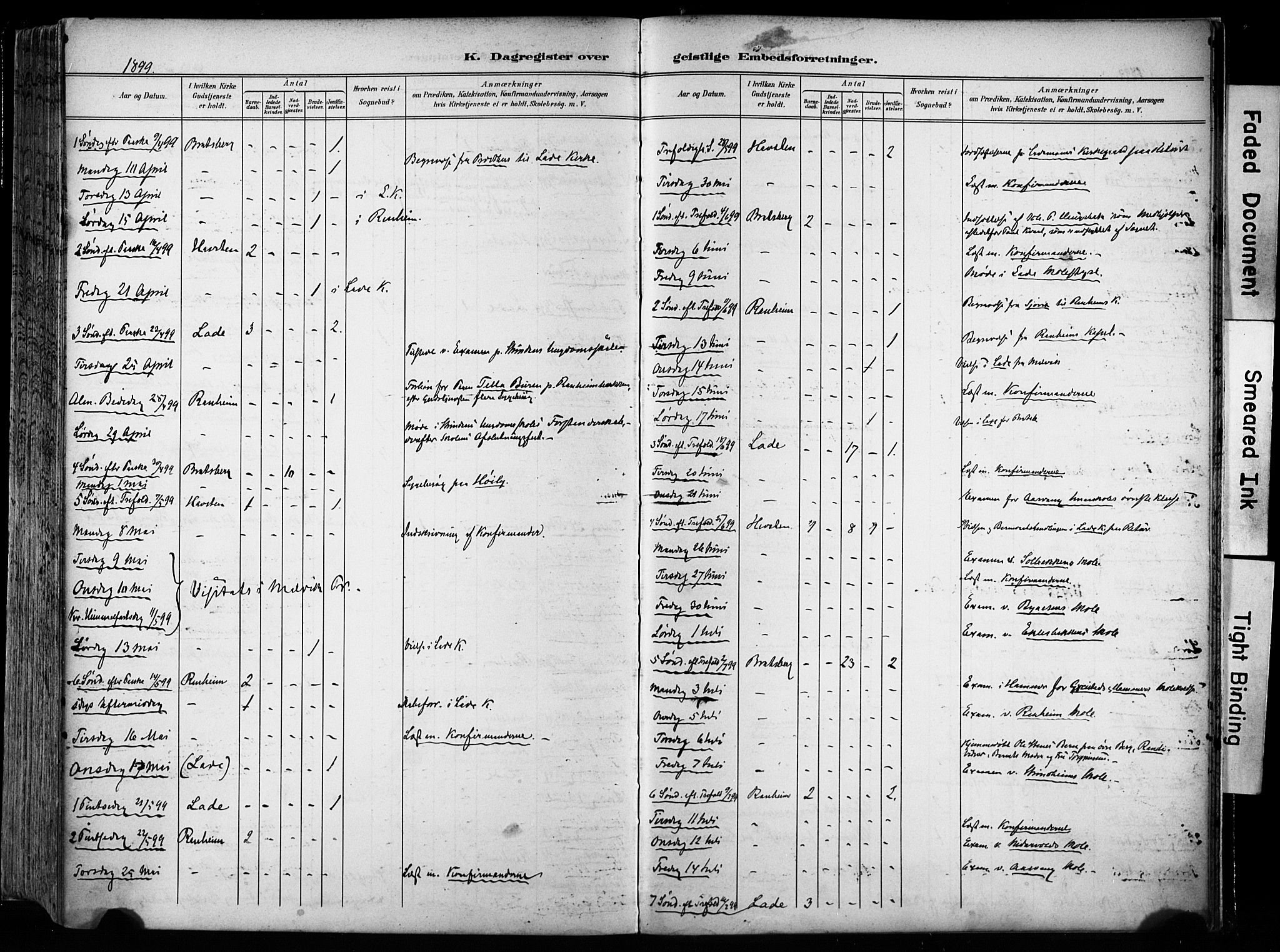 Ministerialprotokoller, klokkerbøker og fødselsregistre - Sør-Trøndelag, AV/SAT-A-1456/606/L0301: Parish register (official) no. 606A16, 1894-1907