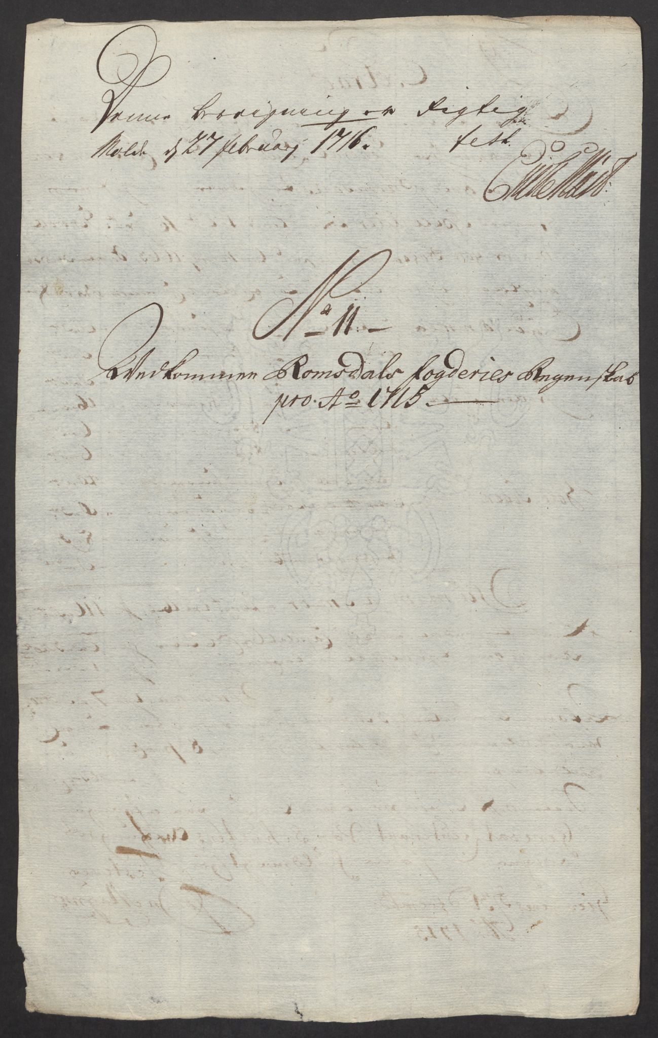 Rentekammeret inntil 1814, Reviderte regnskaper, Fogderegnskap, RA/EA-4092/R55/L3663: Fogderegnskap Romsdal, 1715-1716, p. 123