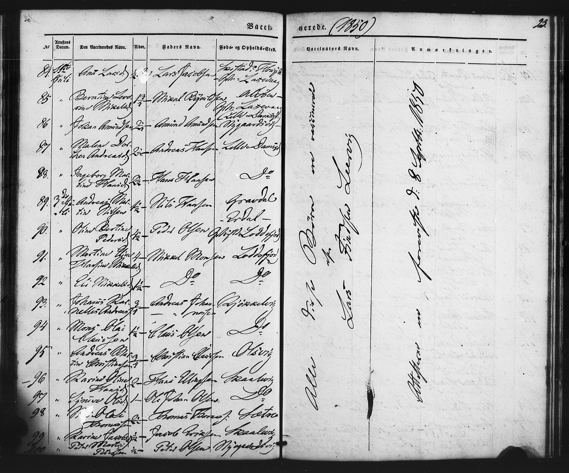 Askøy Sokneprestembete, SAB/A-74101/H/Ha/Haa/Haaa/L0011: Parish register (official) no. A 11, 1846-1856, p. 23