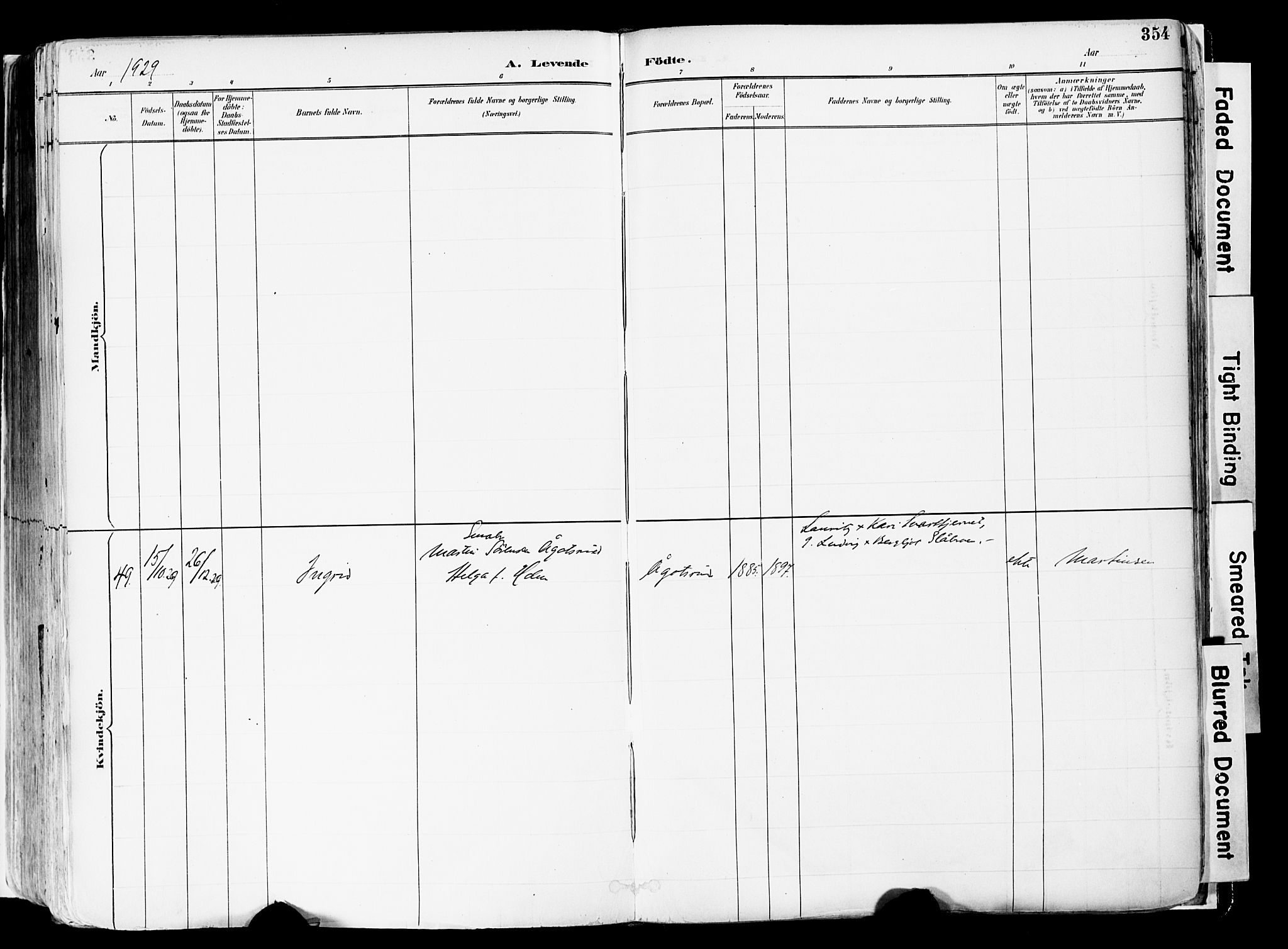 Sør-Odal prestekontor, AV/SAH-PREST-030/H/Ha/Haa/L0006: Parish register (official) no. 6, 1886-1931, p. 354