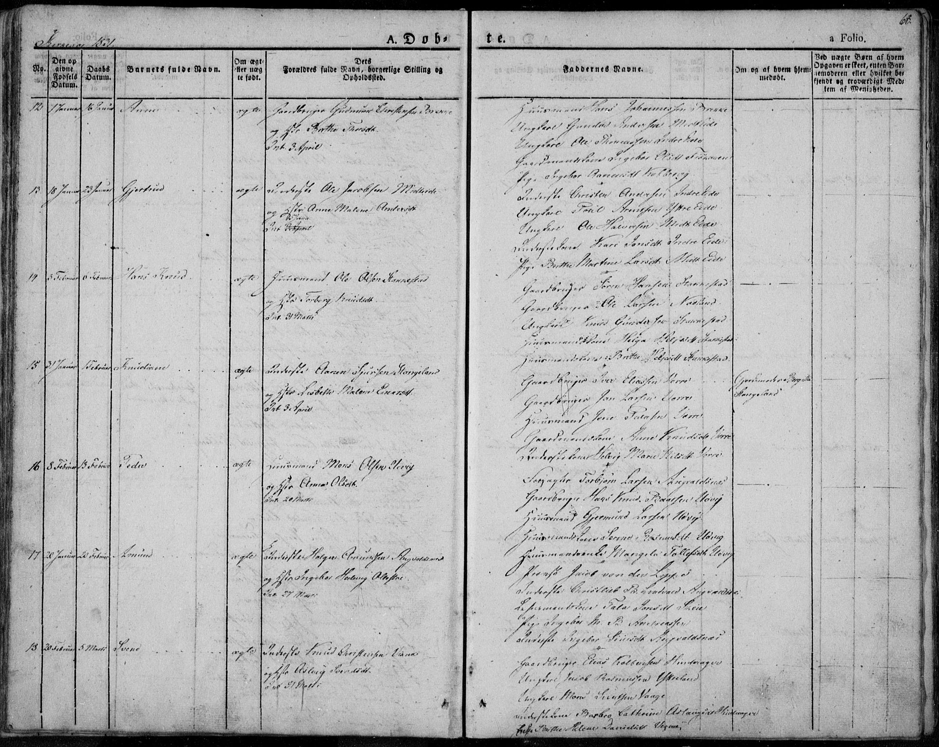 Avaldsnes sokneprestkontor, SAST/A -101851/H/Ha/Haa/L0005: Parish register (official) no. A 5.1, 1825-1841, p. 68