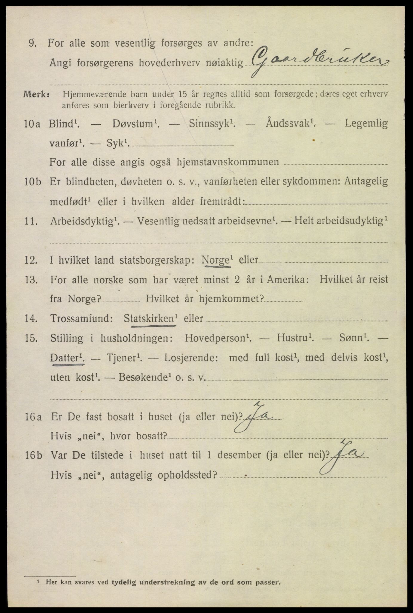 SAH, 1920 census for Trysil, 1920, p. 10748