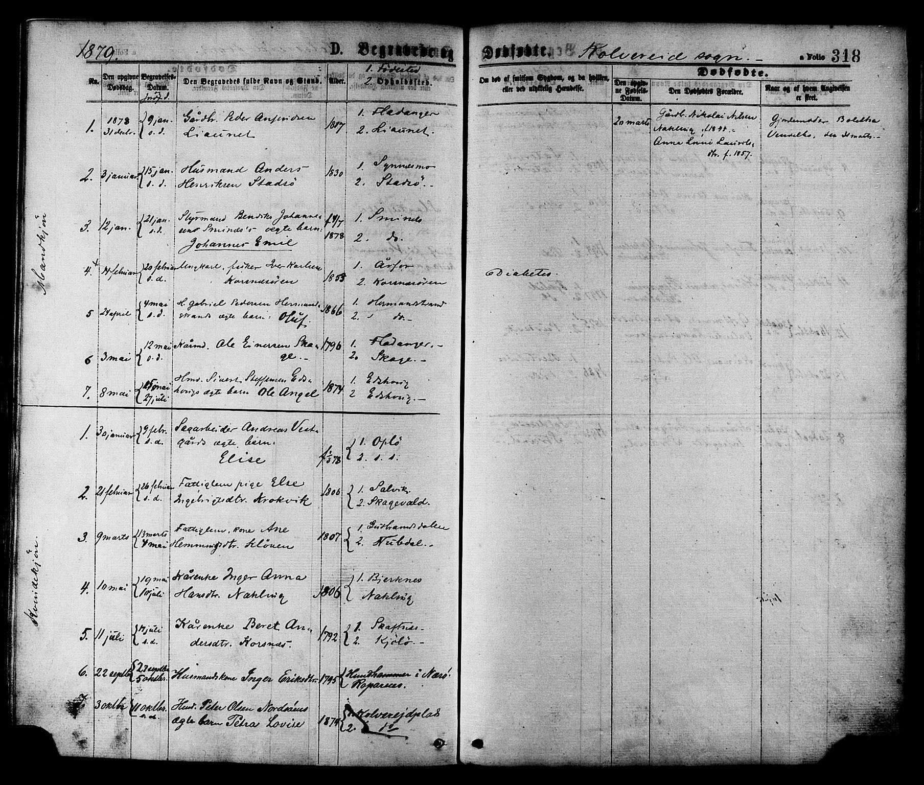 Ministerialprotokoller, klokkerbøker og fødselsregistre - Nord-Trøndelag, AV/SAT-A-1458/780/L0642: Parish register (official) no. 780A07 /1, 1874-1885, p. 318