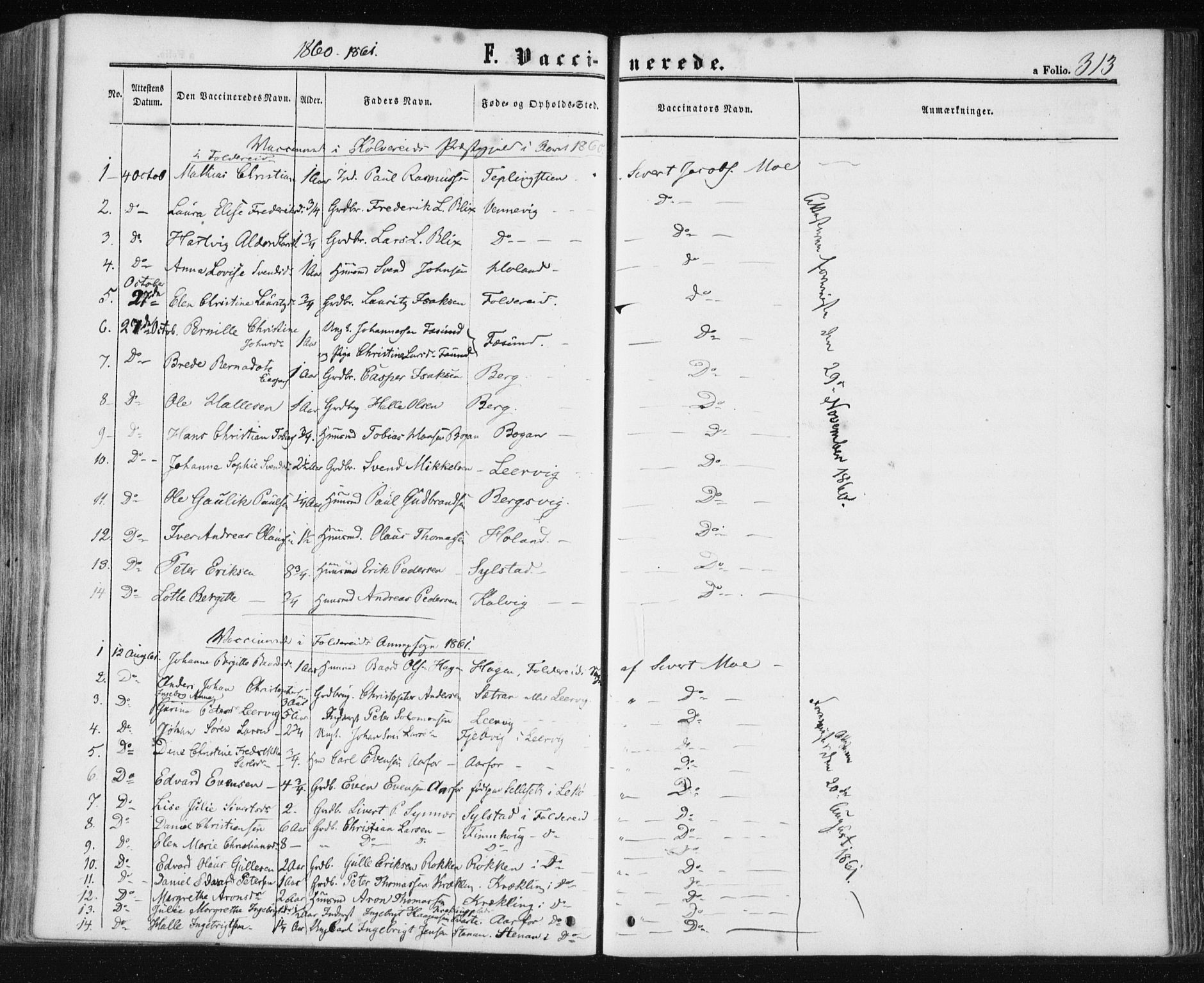 Ministerialprotokoller, klokkerbøker og fødselsregistre - Nord-Trøndelag, SAT/A-1458/780/L0641: Parish register (official) no. 780A06, 1857-1874, p. 313