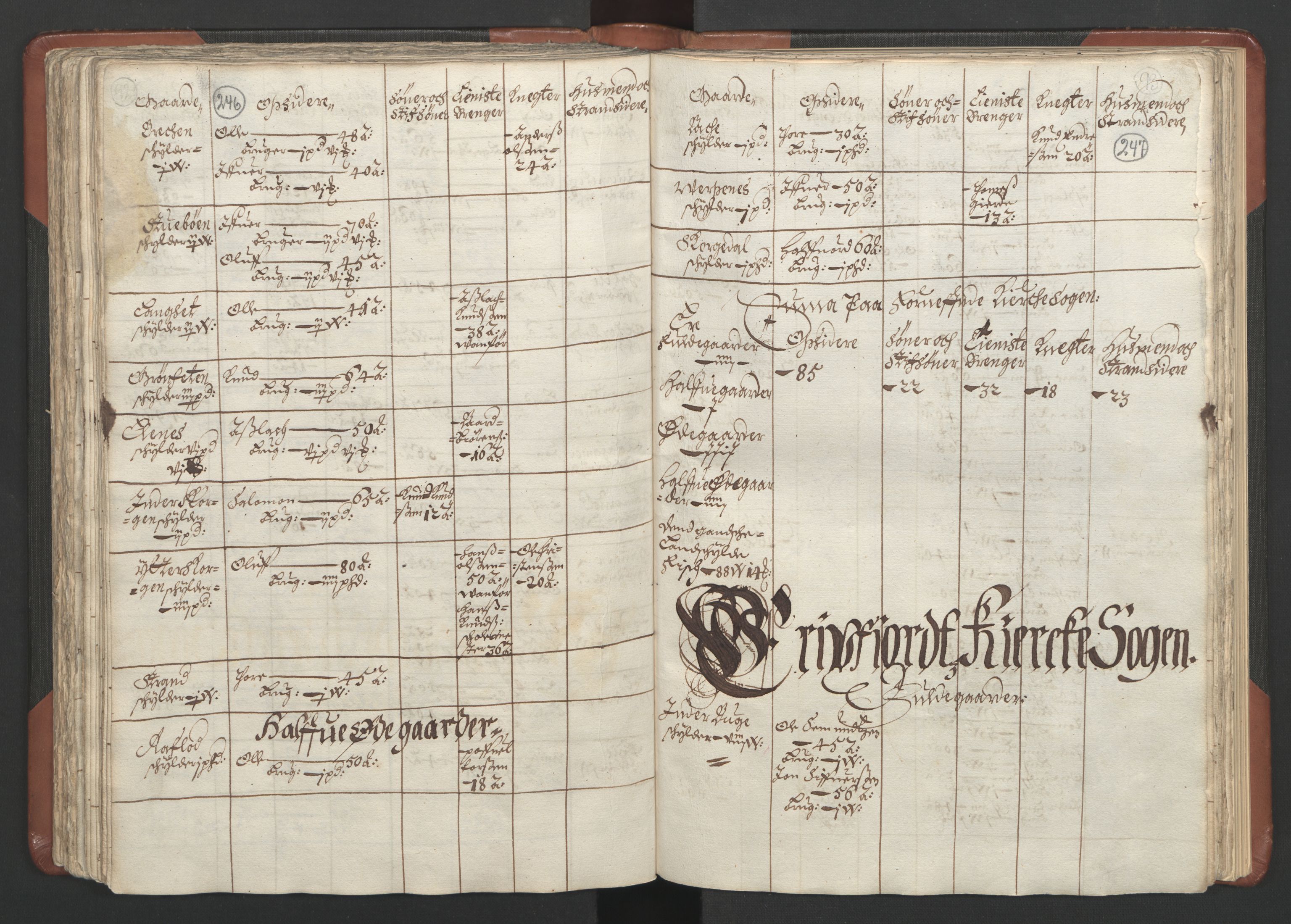 RA, Bailiff's Census 1664-1666, no. 16: Romsdal fogderi and Sunnmøre fogderi, 1664-1665, p. 246-247