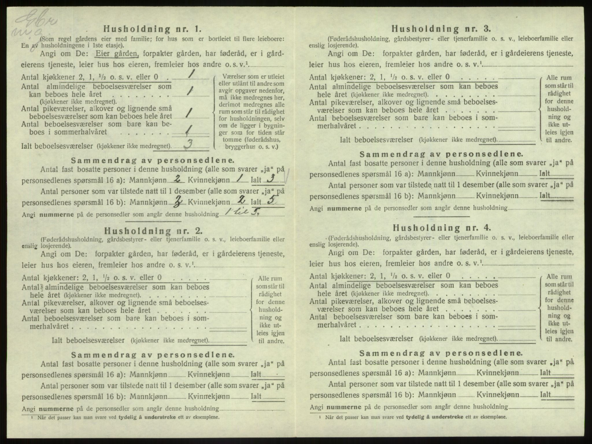 SAB, 1920 census for Fjaler, 1920, p. 1321