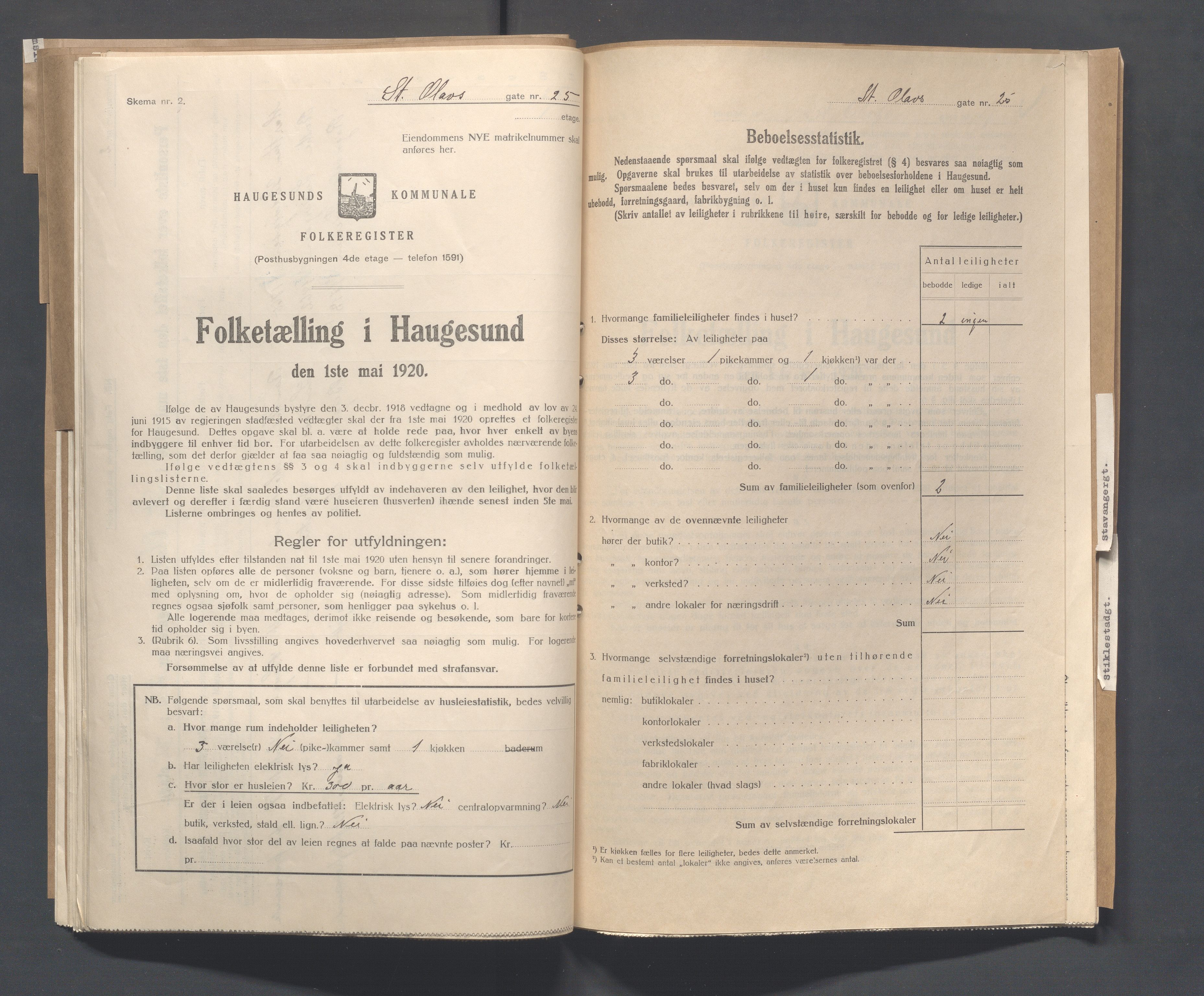 IKAR, Local census 1.5.1920 for Haugesund, 1920, p. 4076