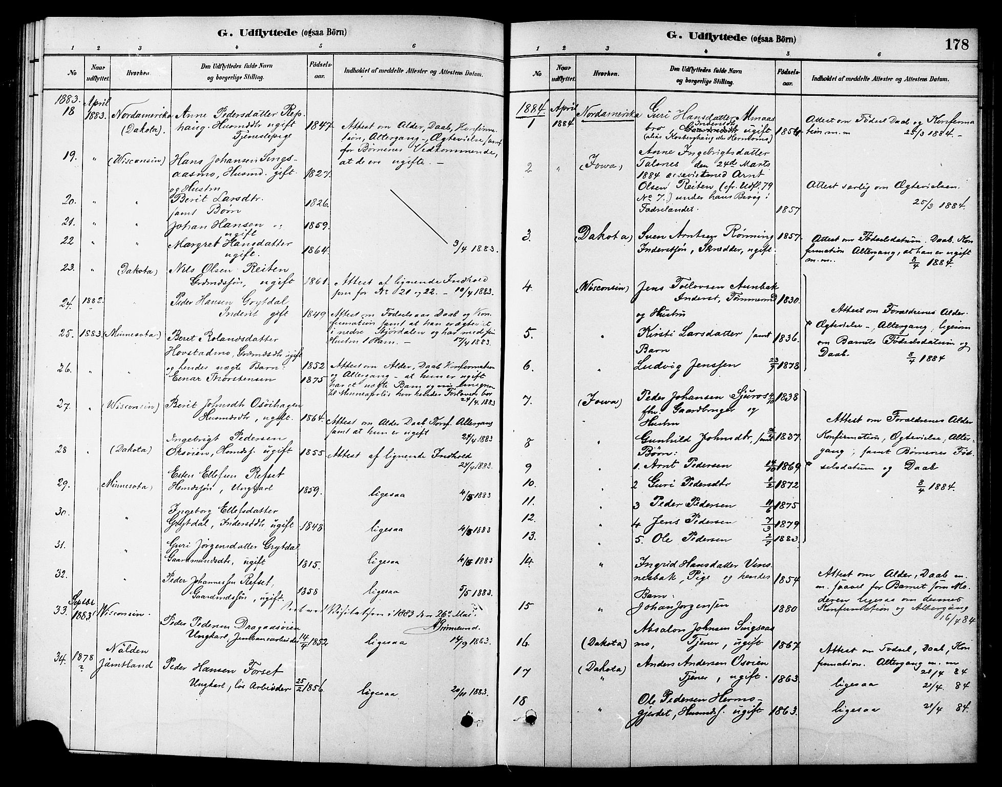 Ministerialprotokoller, klokkerbøker og fødselsregistre - Sør-Trøndelag, SAT/A-1456/688/L1024: Parish register (official) no. 688A01, 1879-1890, p. 178