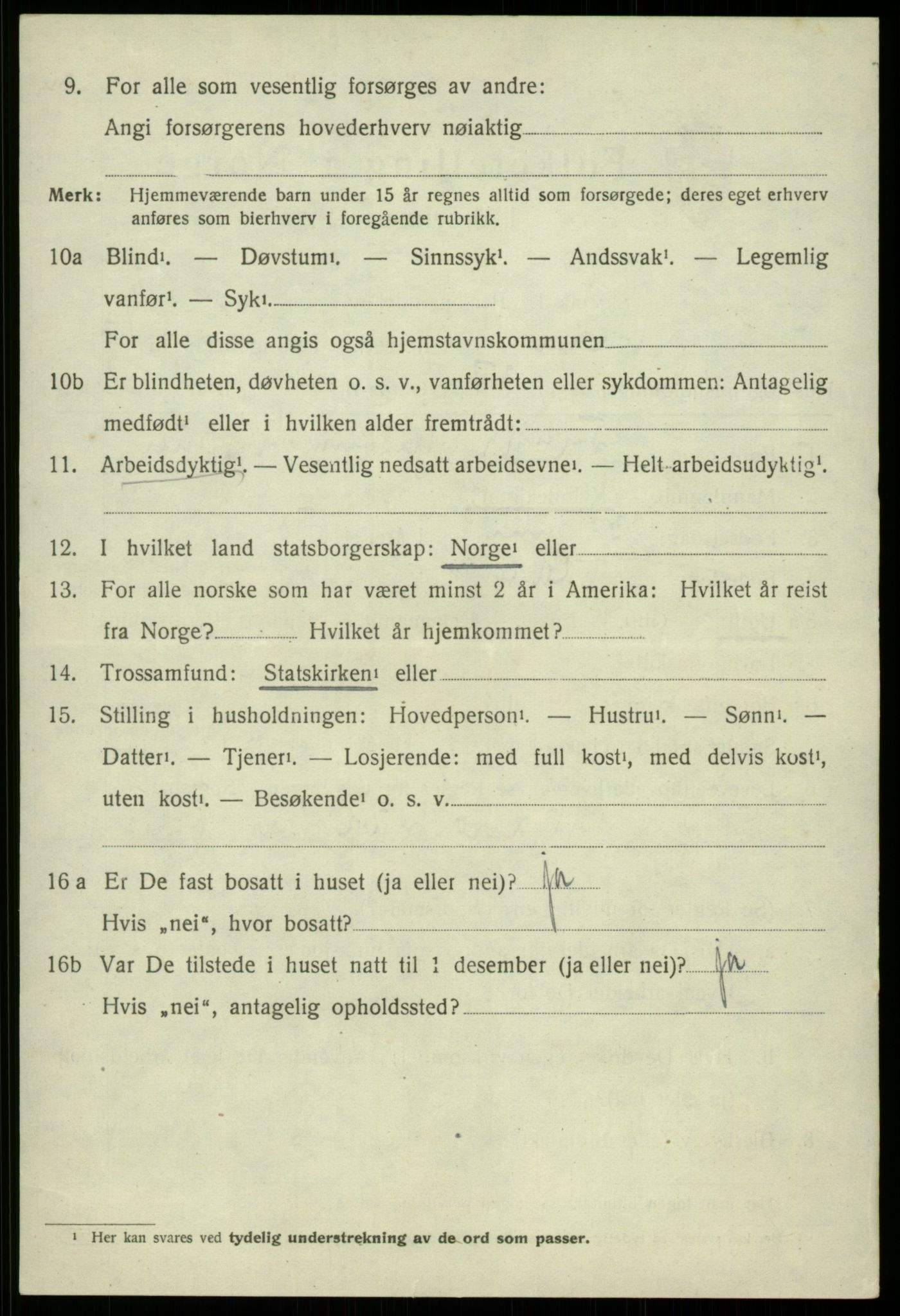 SAB, 1920 census for Odda, 1920, p. 2568