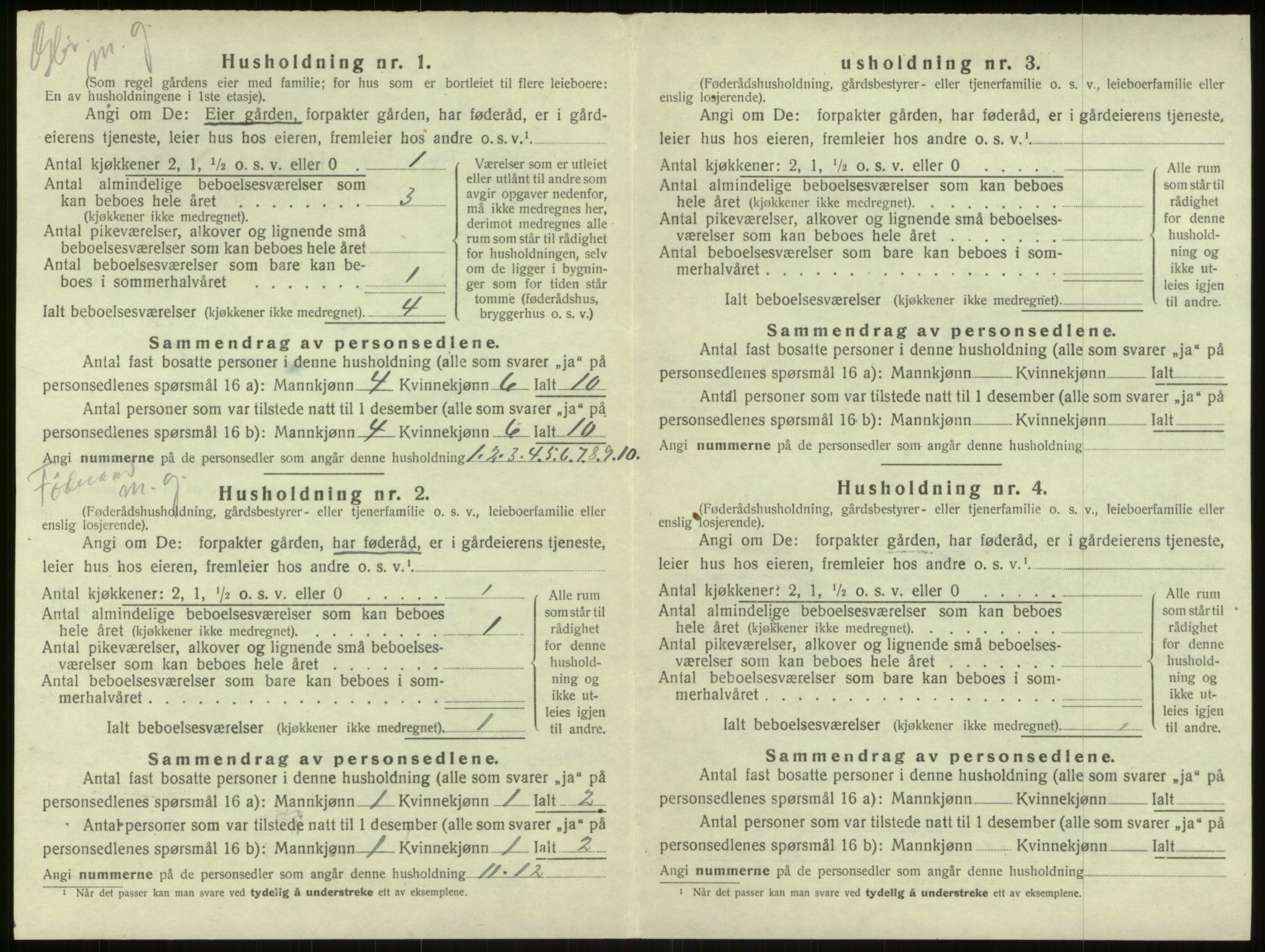 SAB, 1920 census for Haus, 1920, p. 840