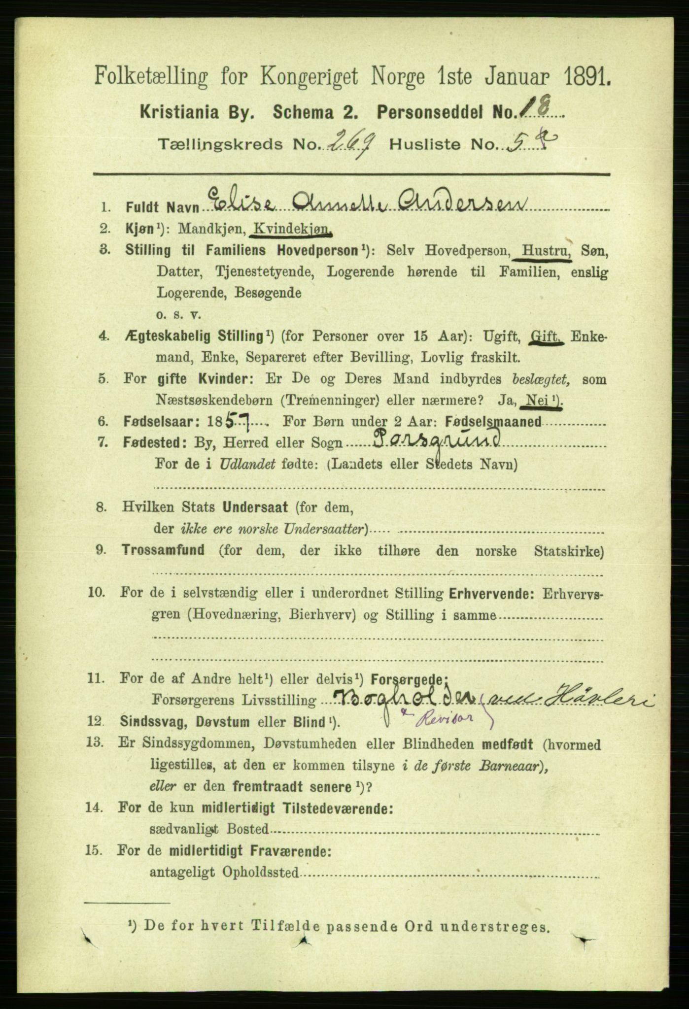 RA, 1891 census for 0301 Kristiania, 1891, p. 163196
