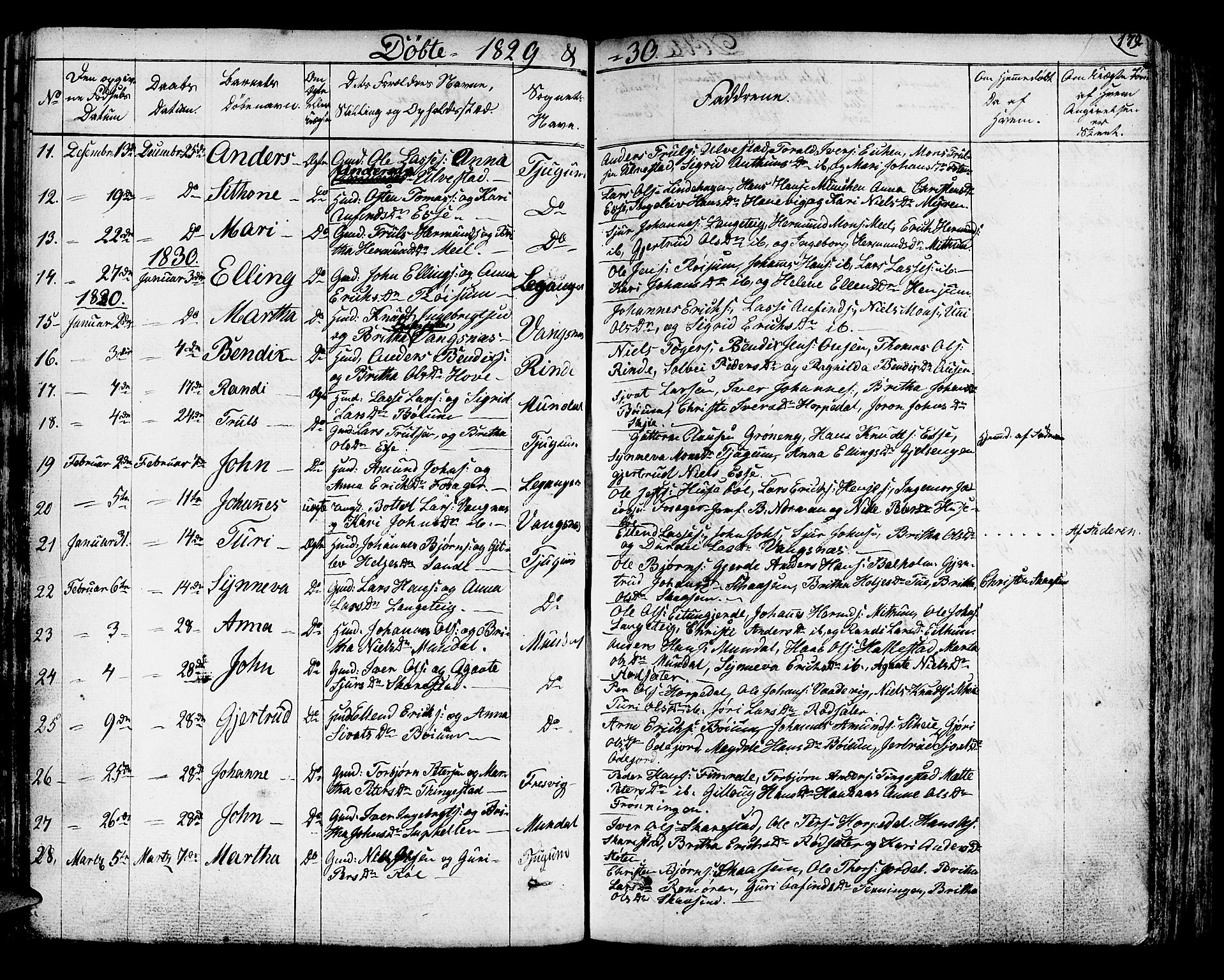 Leikanger sokneprestembete, AV/SAB-A-81001/H/Haa/Haaa/L0006: Parish register (official) no. A 6, 1810-1838, p. 179