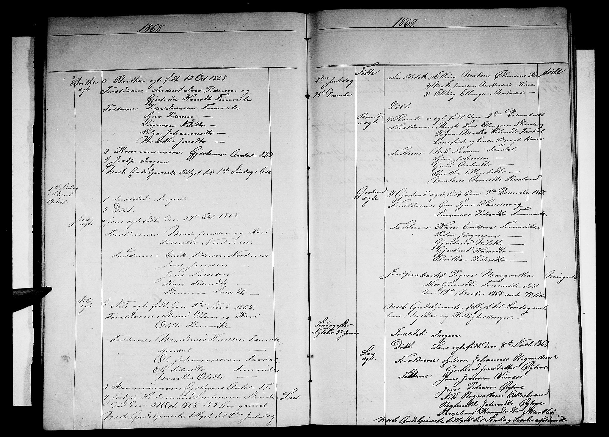 Sogndal sokneprestembete, SAB/A-81301/H/Hab/Habc/L0001: Parish register (copy) no. C 1, 1868-1883, p. 7