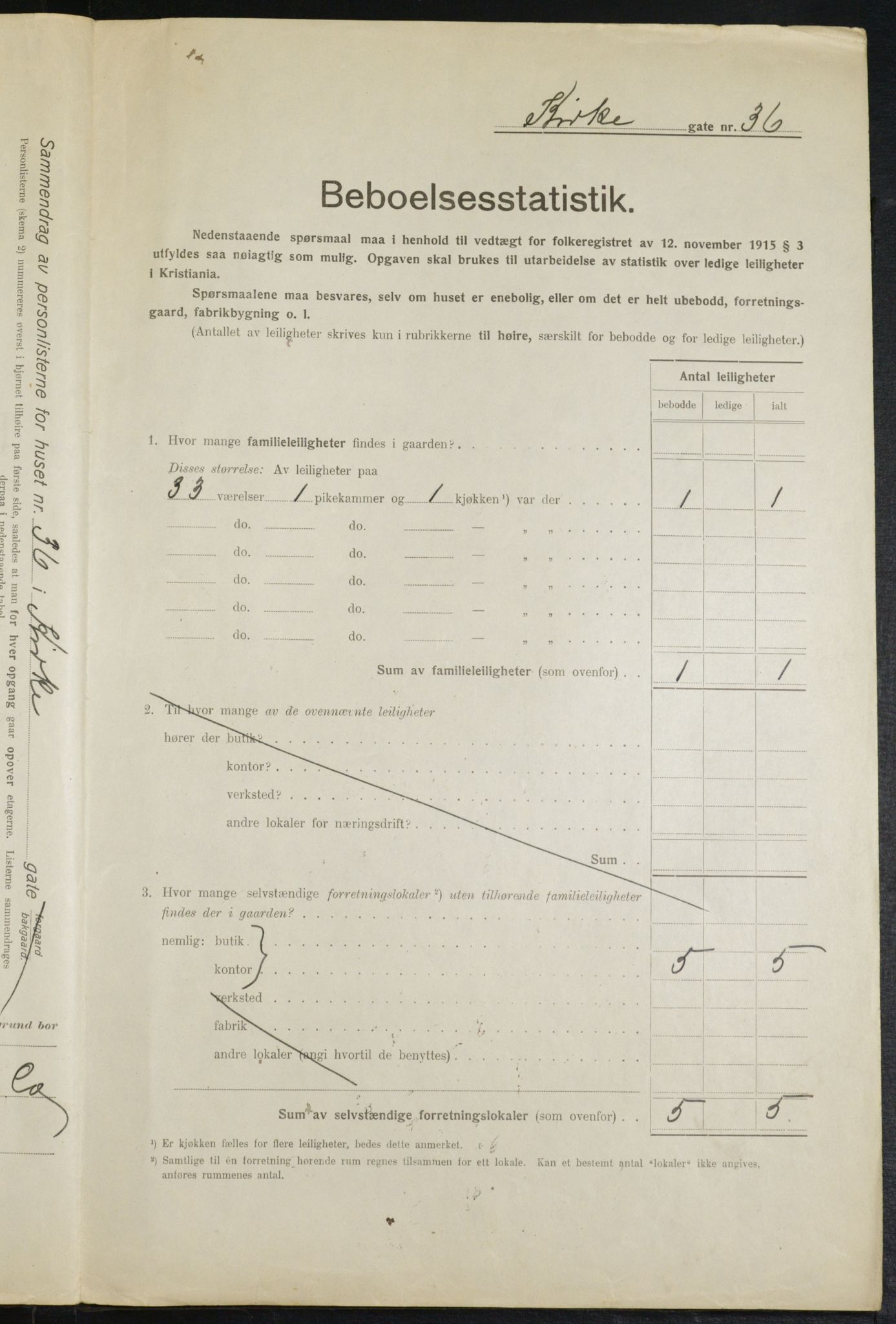 OBA, Municipal Census 1916 for Kristiania, 1916, p. 51031