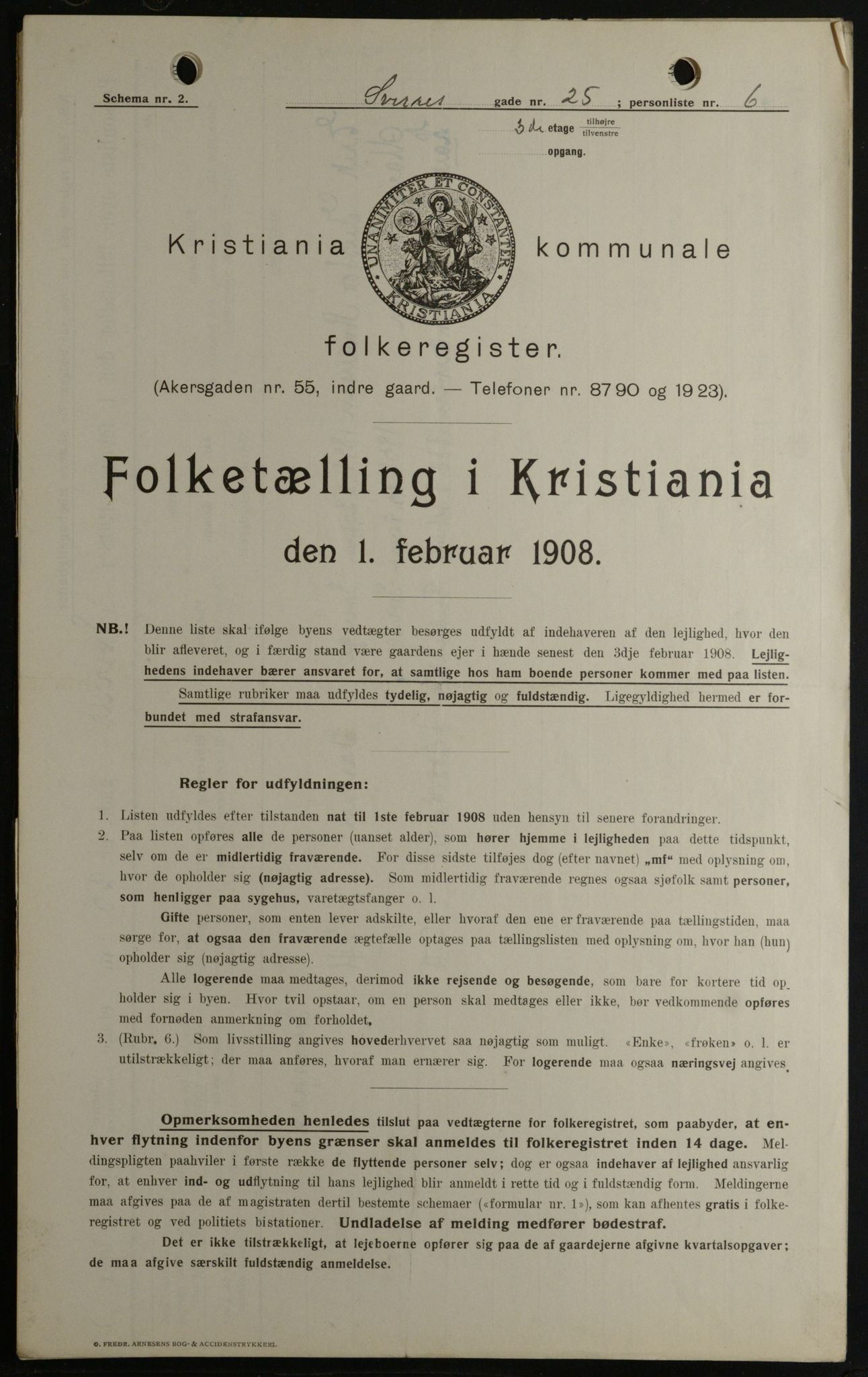 OBA, Municipal Census 1908 for Kristiania, 1908, p. 95404