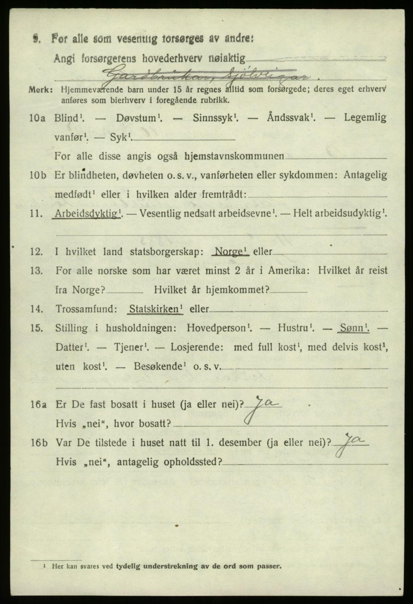 SAB, 1920 census for Bremanger, 1920, p. 4421