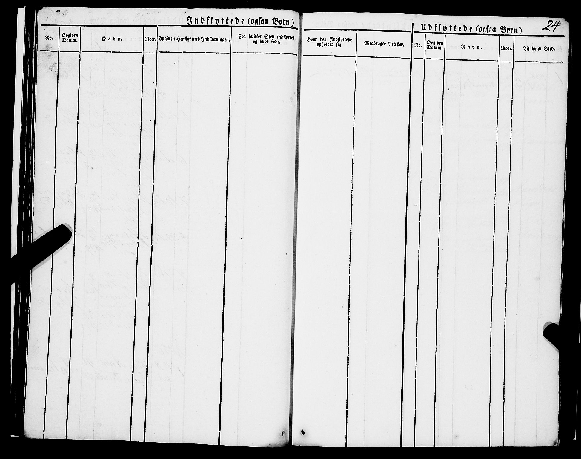 Korskirken sokneprestembete, SAB/A-76101/H/Haa/L0050: Parish register (official) no. F 1, 1821-1869, p. 24