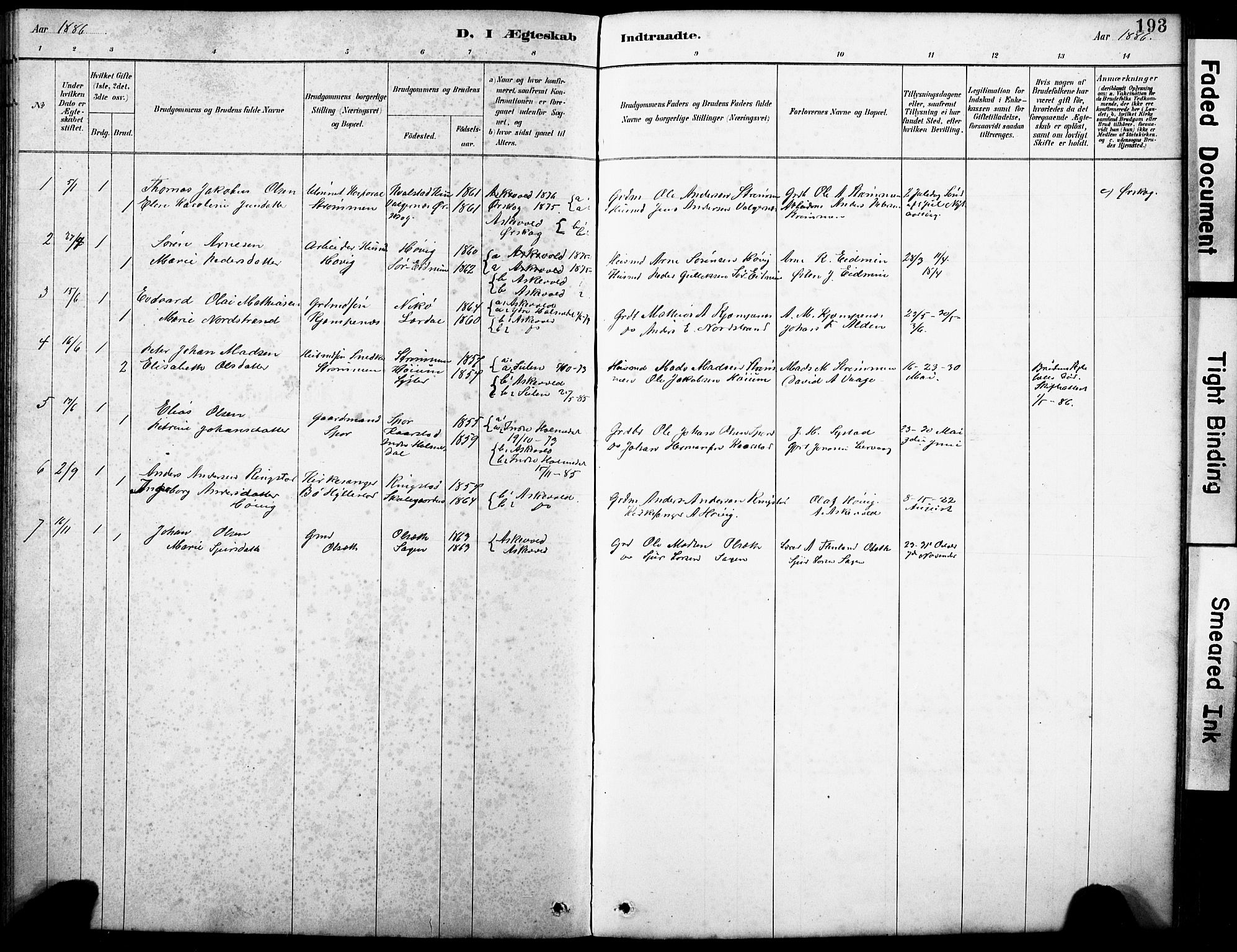 Askvoll sokneprestembete, AV/SAB-A-79501/H/Hab/Haba/L0003: Parish register (copy) no. A 3, 1886-1928, p. 193