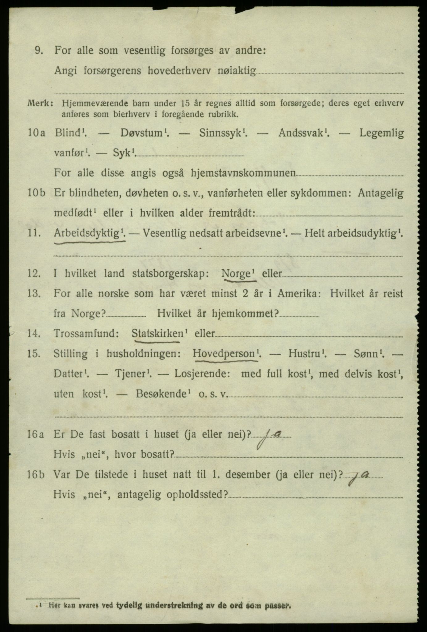 SAB, 1920 census for Eidfjord, 1920, p. 457