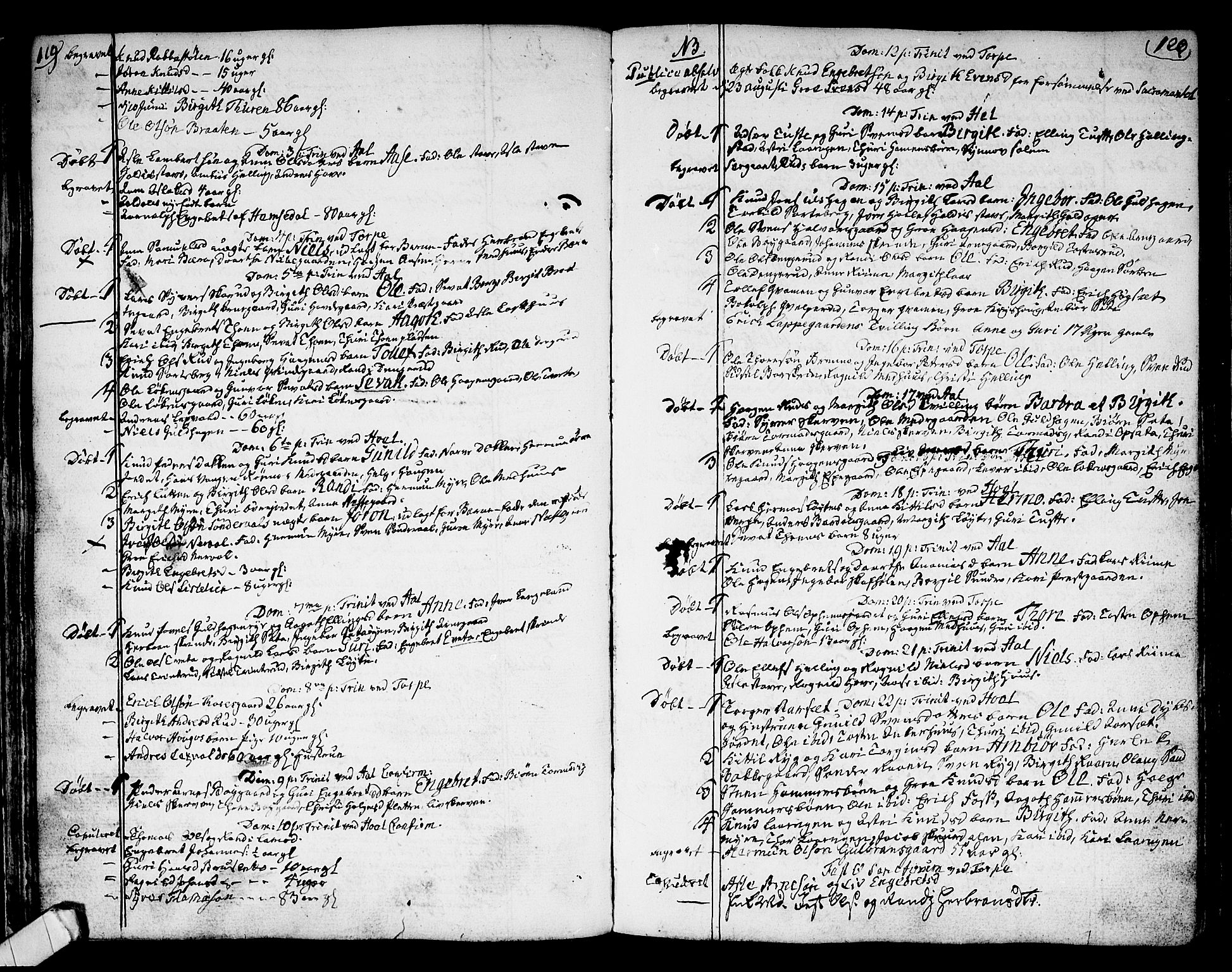 Ål kirkebøker, AV/SAKO-A-249/F/Fa/L0002: Parish register (official) no. I 2, 1771-1806, p. 119-120