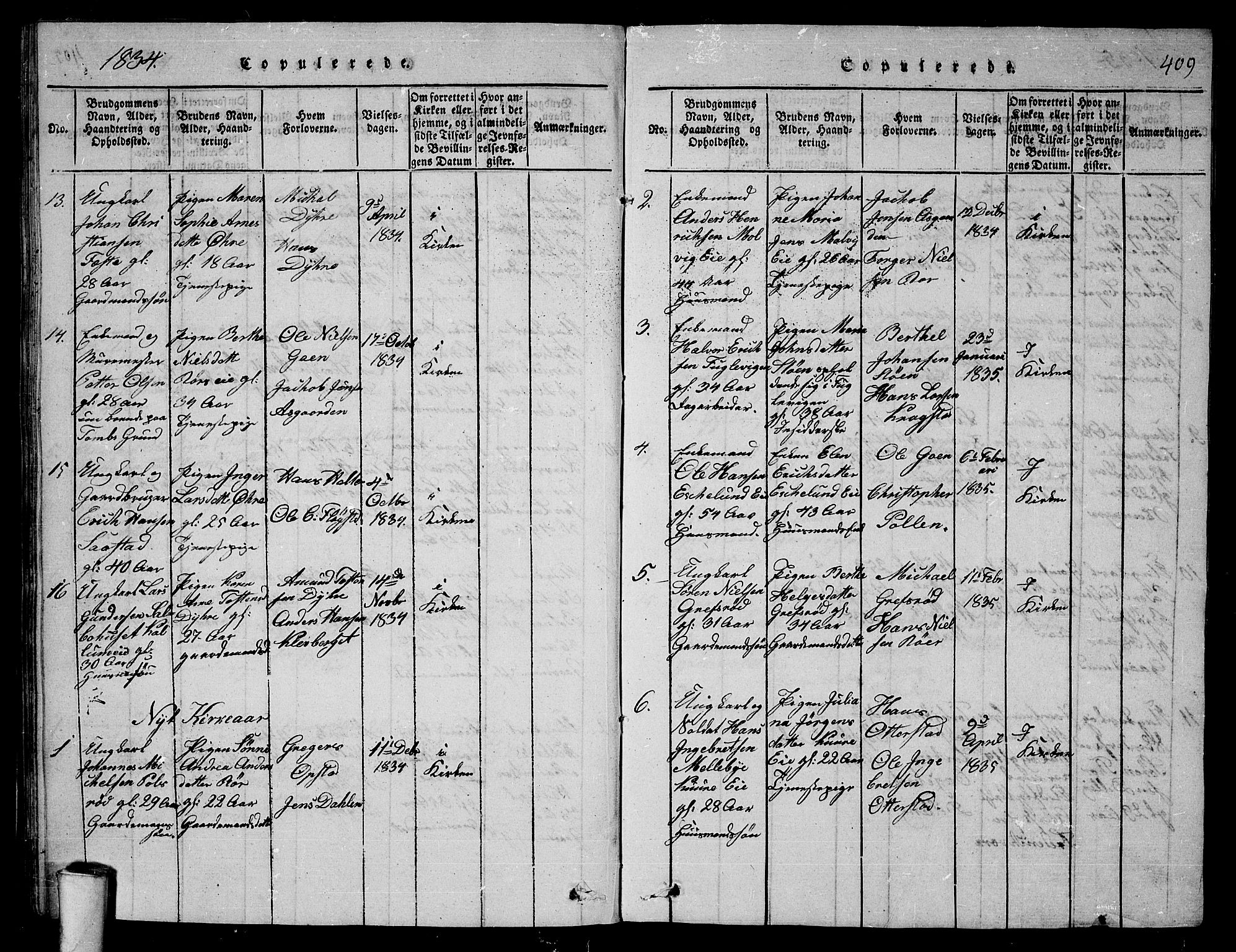 Rygge prestekontor Kirkebøker, SAO/A-10084b/G/Ga/L0001: Parish register (copy) no. 1, 1814-1871, p. 408-409