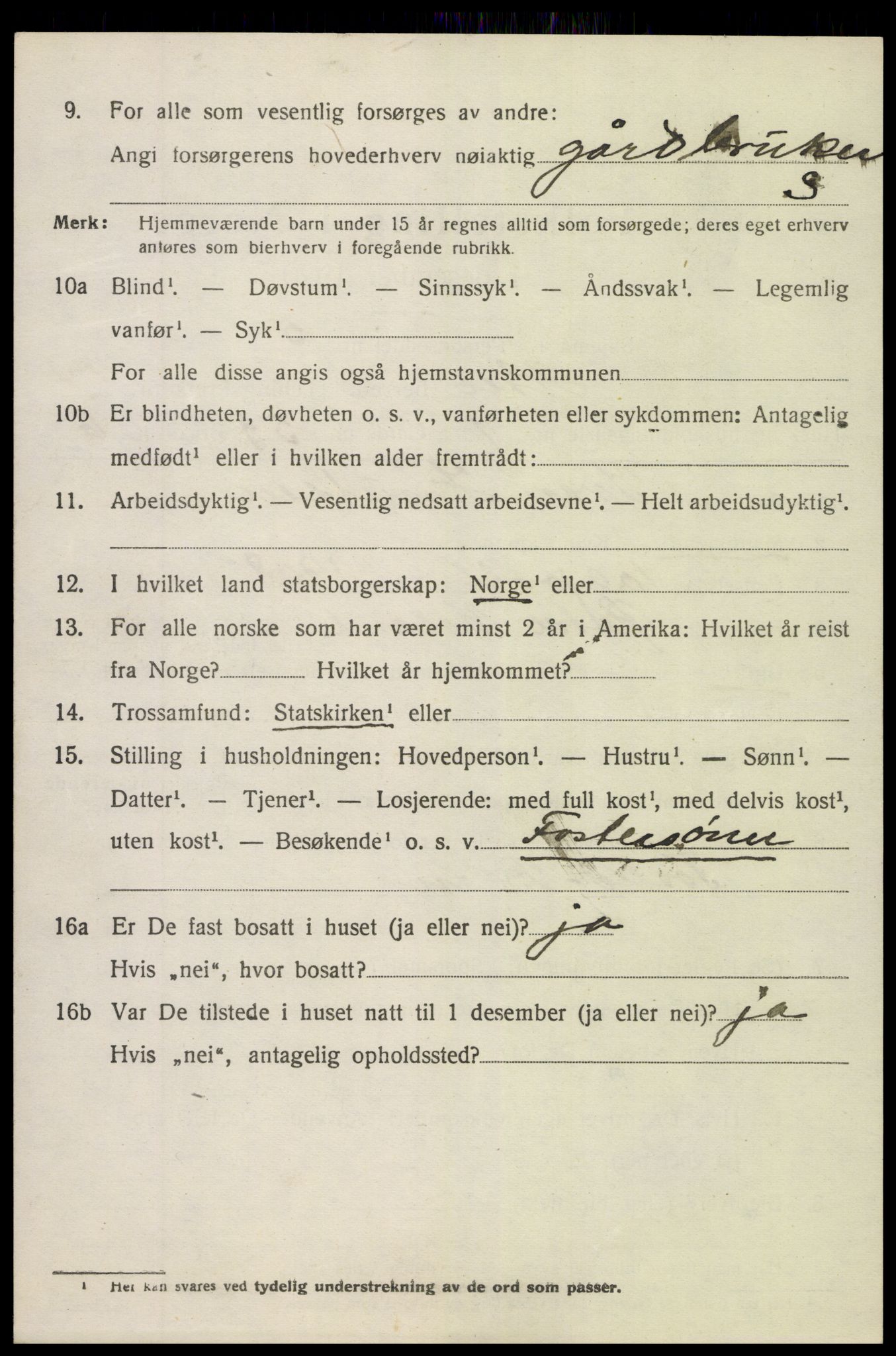 SAK, 1920 census for Holt, 1920, p. 7987