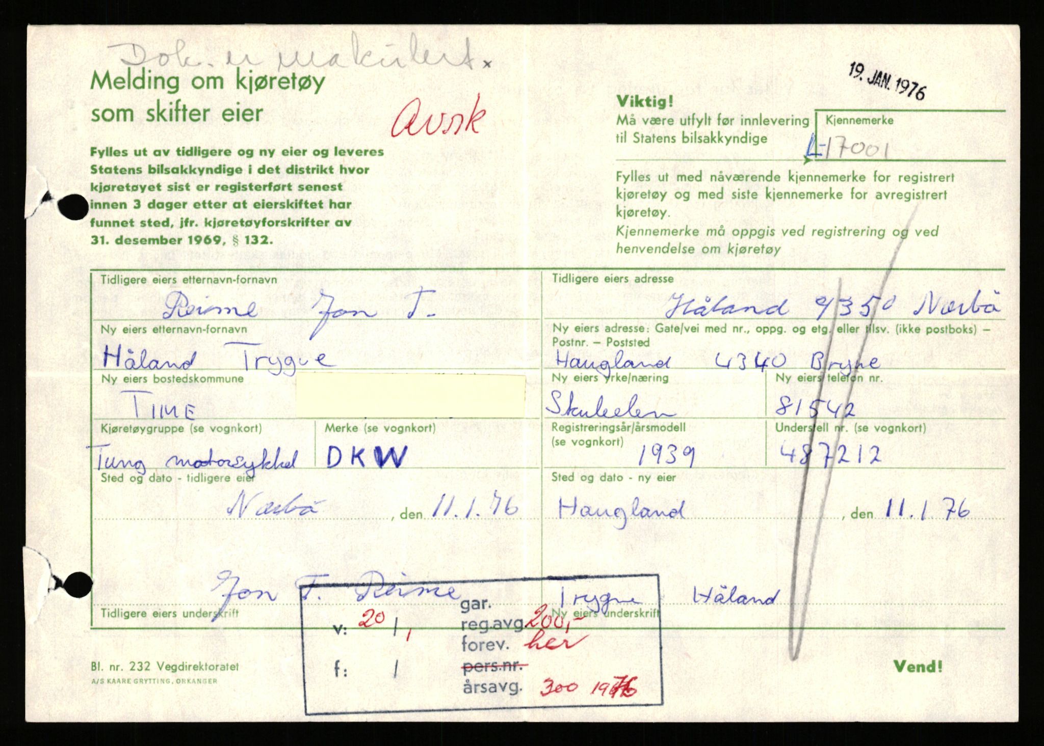 Stavanger trafikkstasjon, AV/SAST-A-101942/0/F/L0031: L-17000 - L-17599, 1930-1971, p. 9