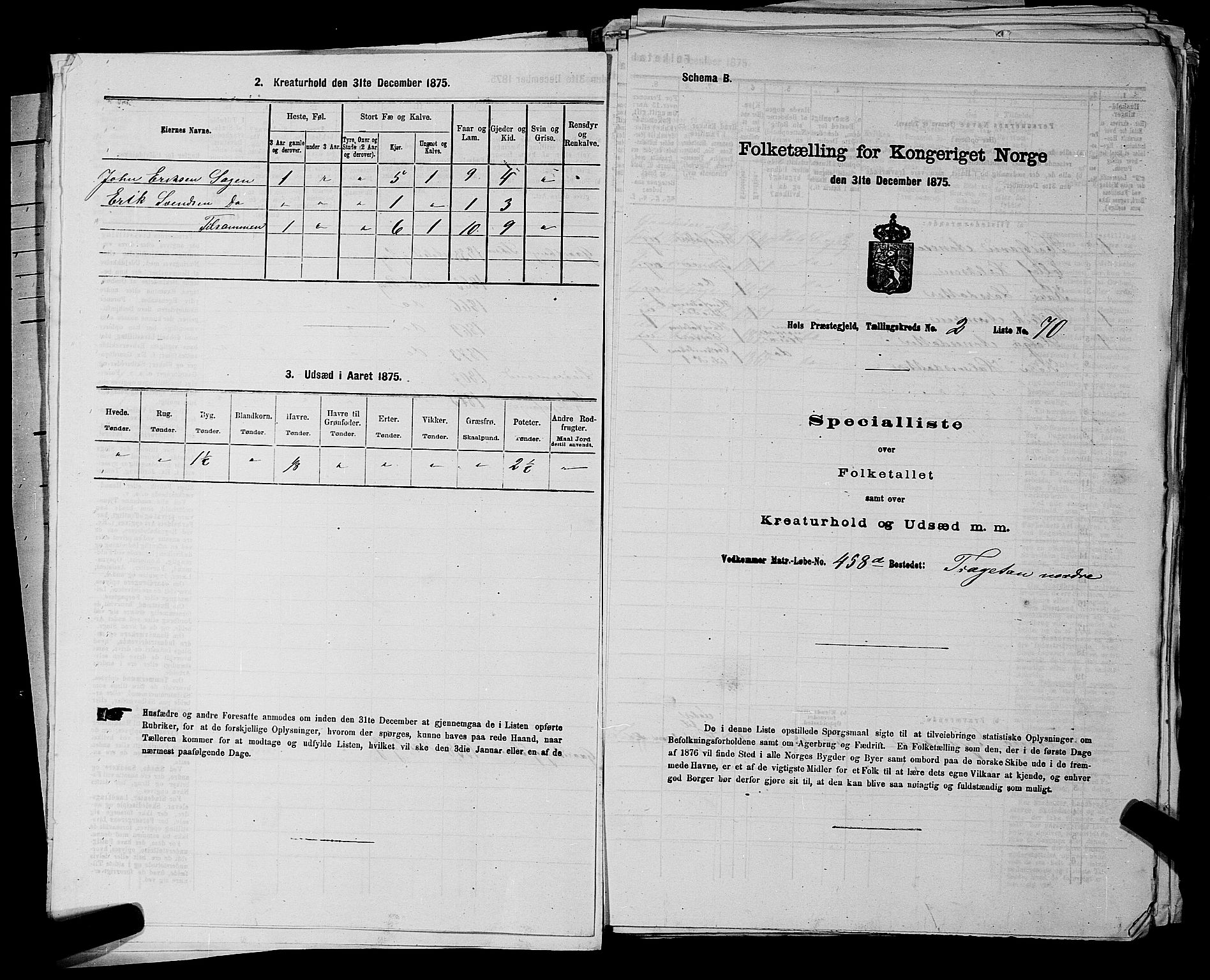 SAKO, 1875 census for 0620P Hol, 1875, p. 166