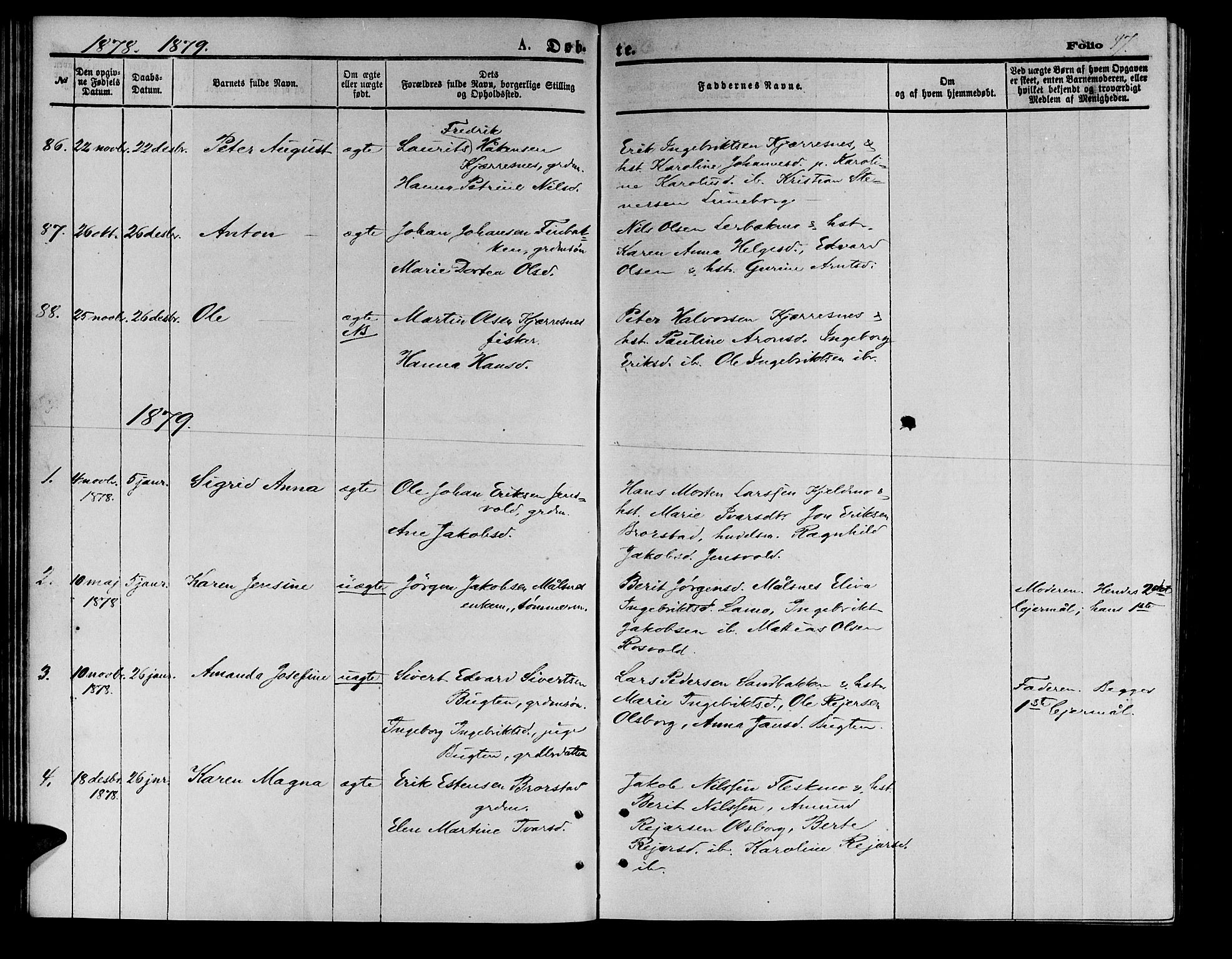 Målselv sokneprestembete, SATØ/S-1311/G/Ga/Gab/L0003klokker: Parish register (copy) no. 3, 1874-1885, p. 47