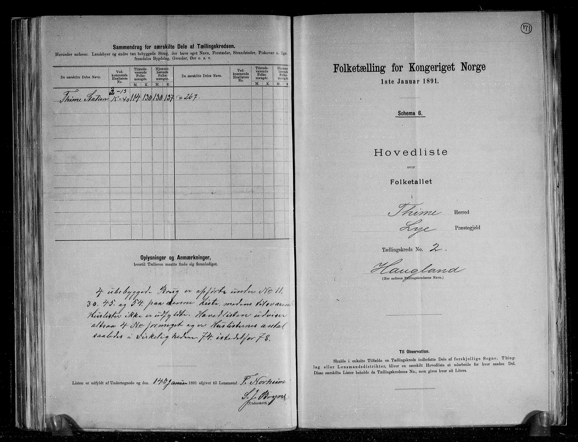 RA, 1891 census for 1121 Time, 1891, p. 9